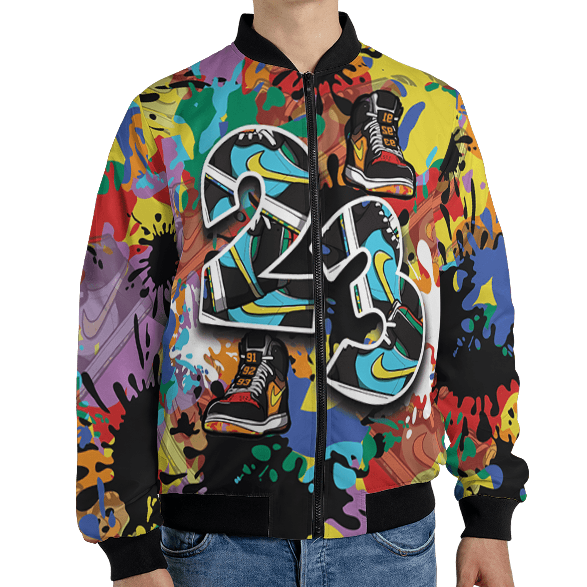 Mid GS Six Championships 1s Jacket Match Number 23 Paint Too Many Sneakers - NastyJamz