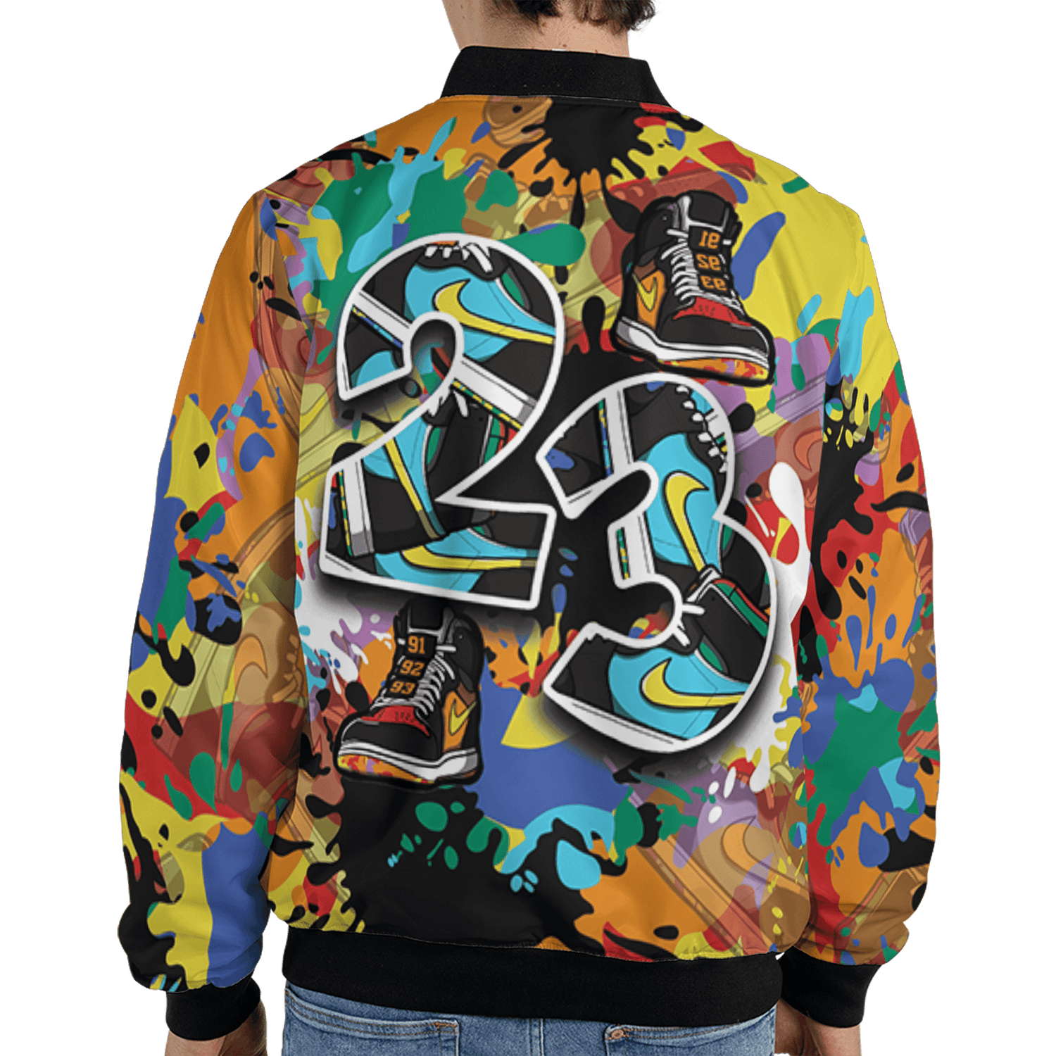 Mid GS Six Championships 1s Jacket Match Number 23 Paint Too Many Sneakers - NastyJamz