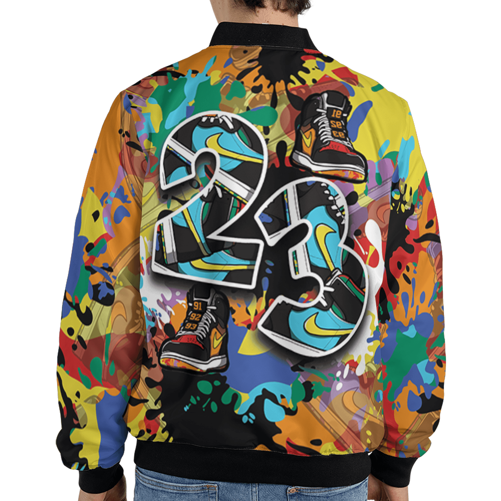 Mid GS Six Championships 1s Jacket Match Number 23 Paint Too Many Sneakers - NastyJamz