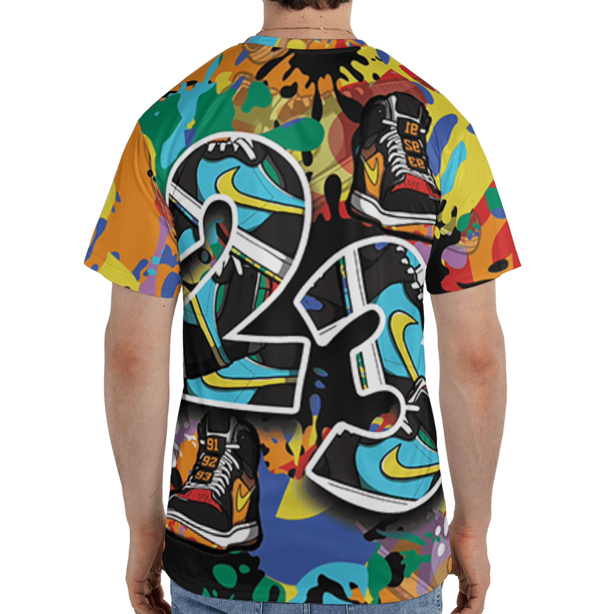 Mid GS Six Championships 1s T Shirt Match Number 23 Paint Too Many Sneakers - NastyJamz