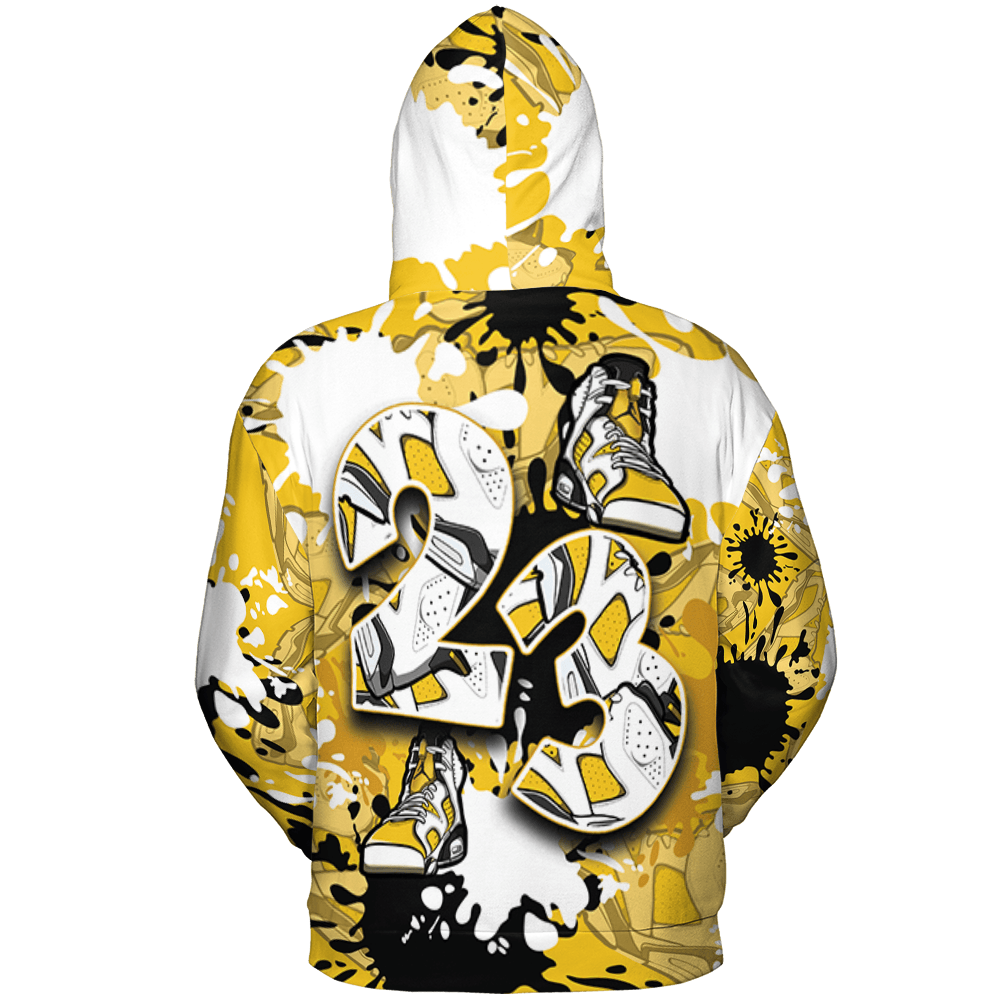 Yellow Ochre 6s Hoodie Match Number 23 Paint Too Many Sneakers - NastyJamz