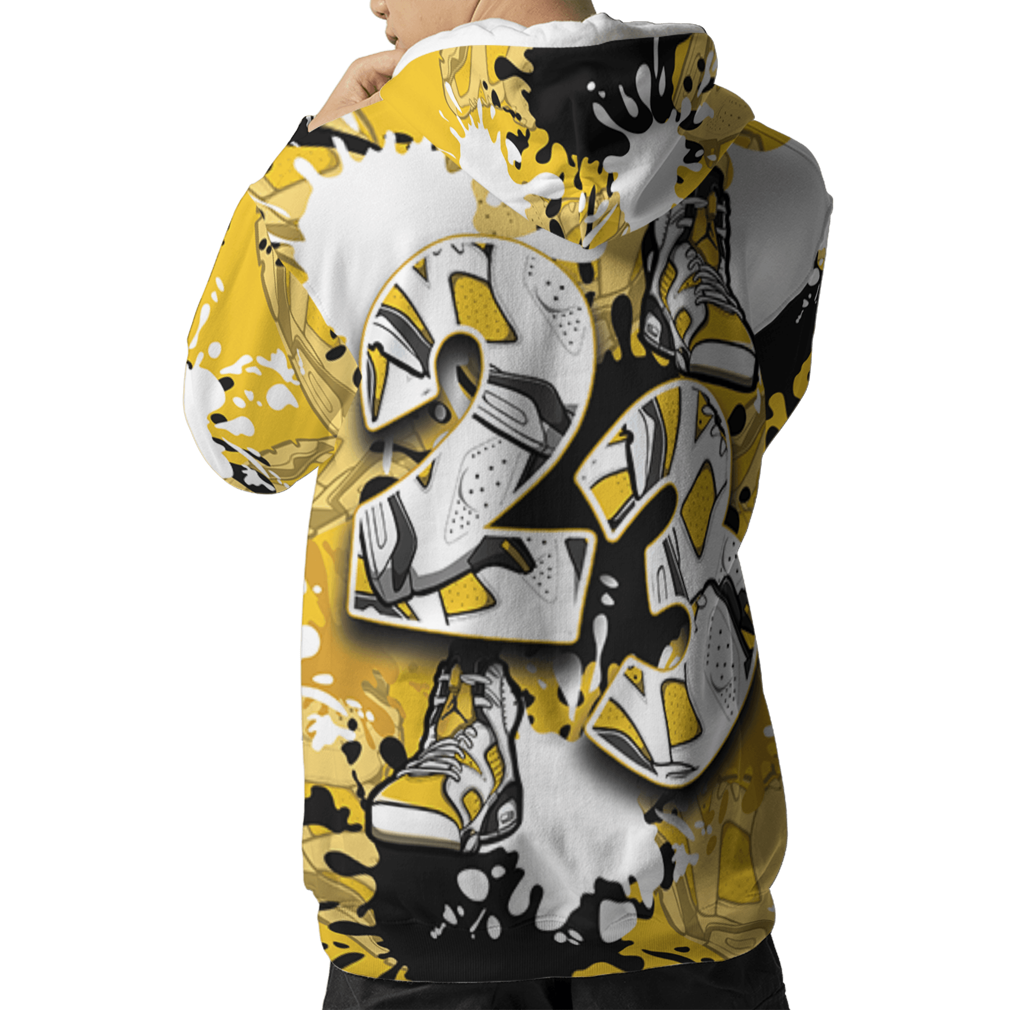 Yellow Ochre 6s Hoodie Match Number 23 Paint Too Many Sneakers - NastyJamz