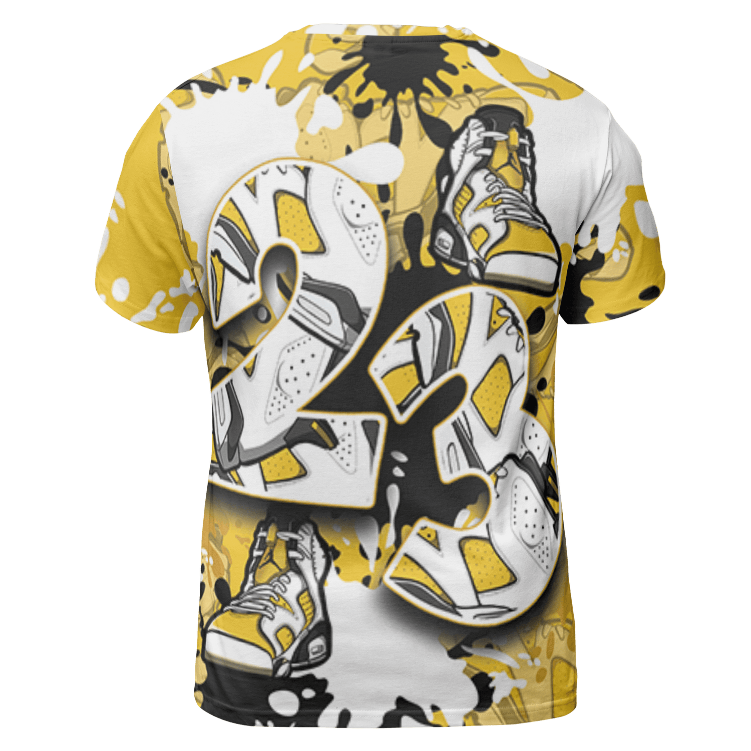 Yellow Ochre 6s T Shirt Match Number 23 Paint Too Many Sneakers - NastyJamz