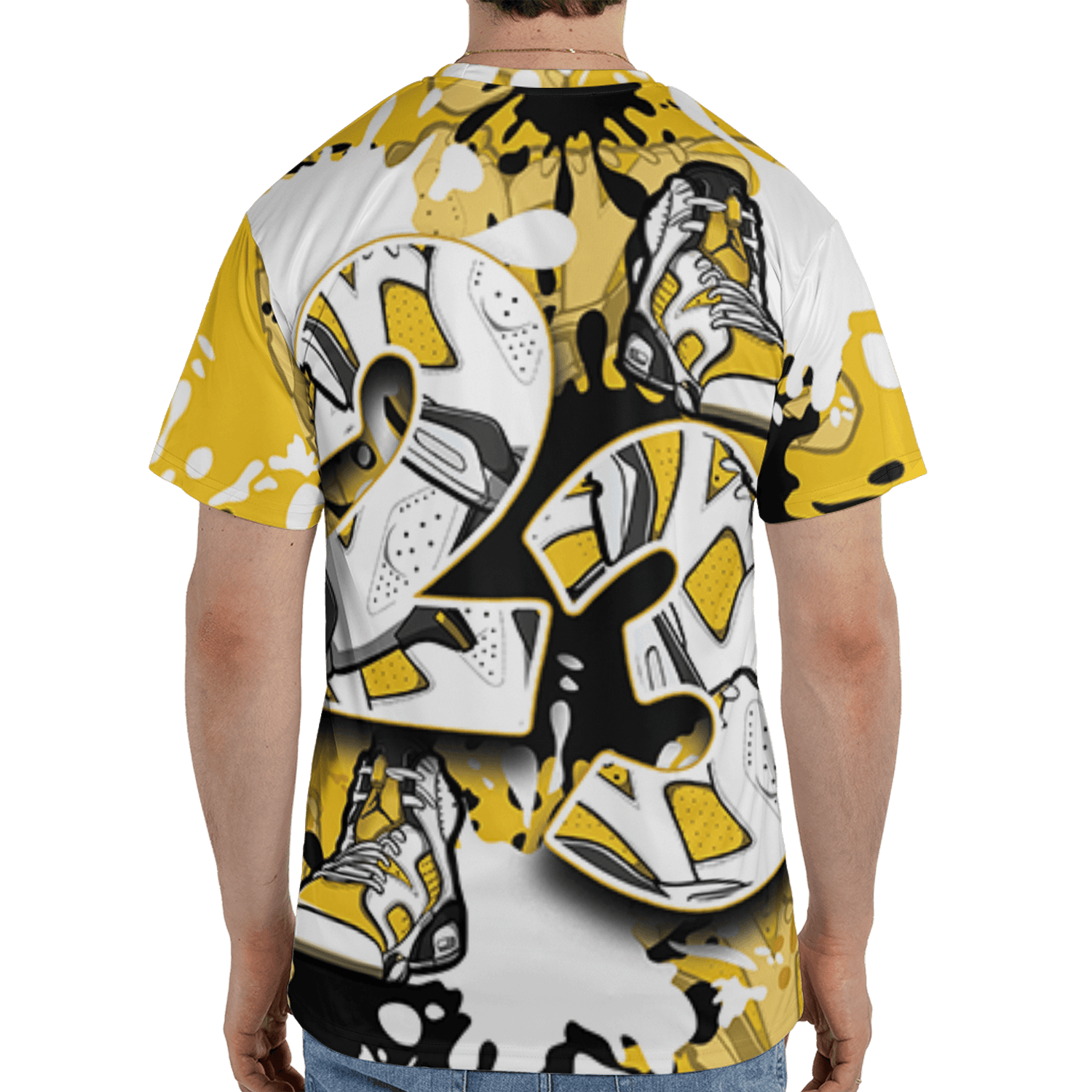 Yellow Ochre 6s T Shirt Match Number 23 Paint Too Many Sneakers - NastyJamz