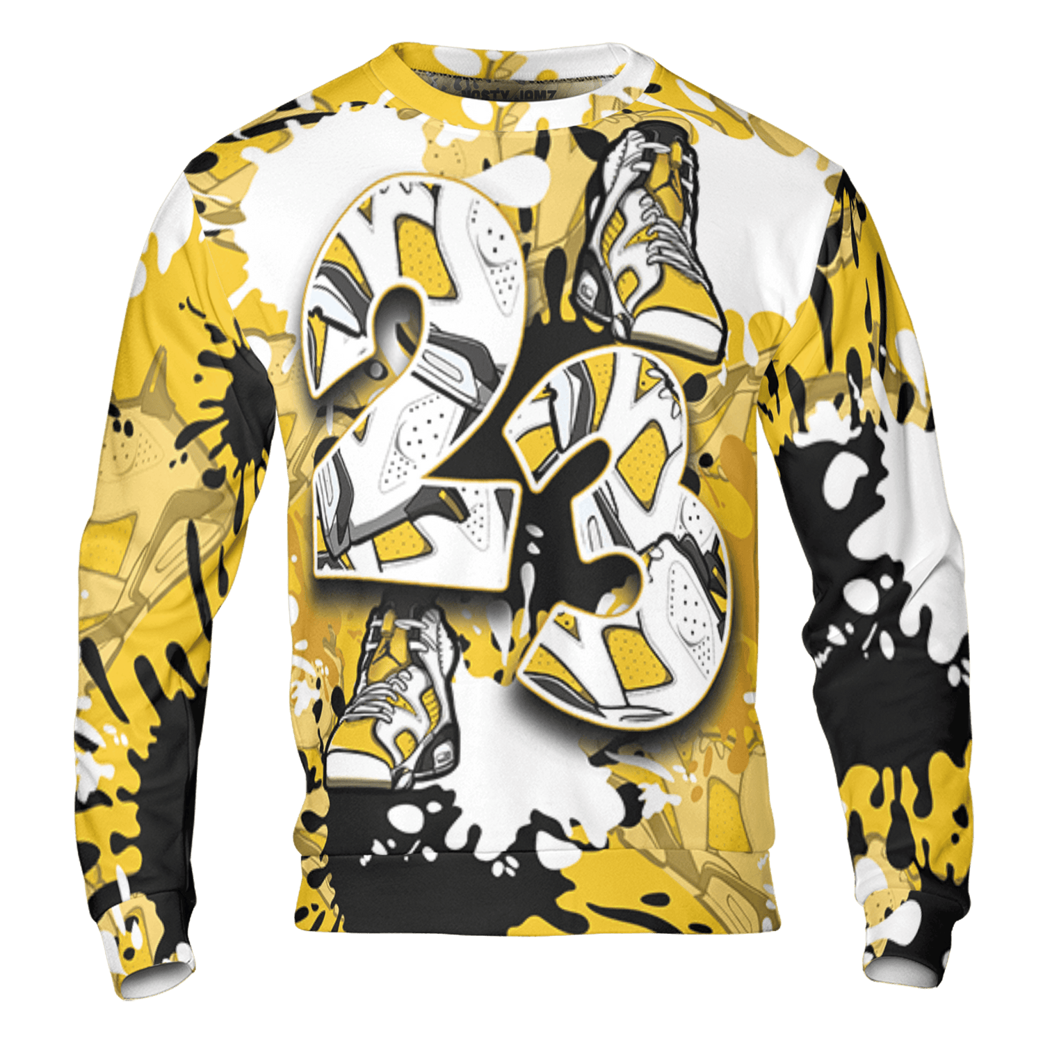 Yellow Ochre 6s Sweatshirt Match Number 23 Paint Too Many Sneakers - NastyJamz