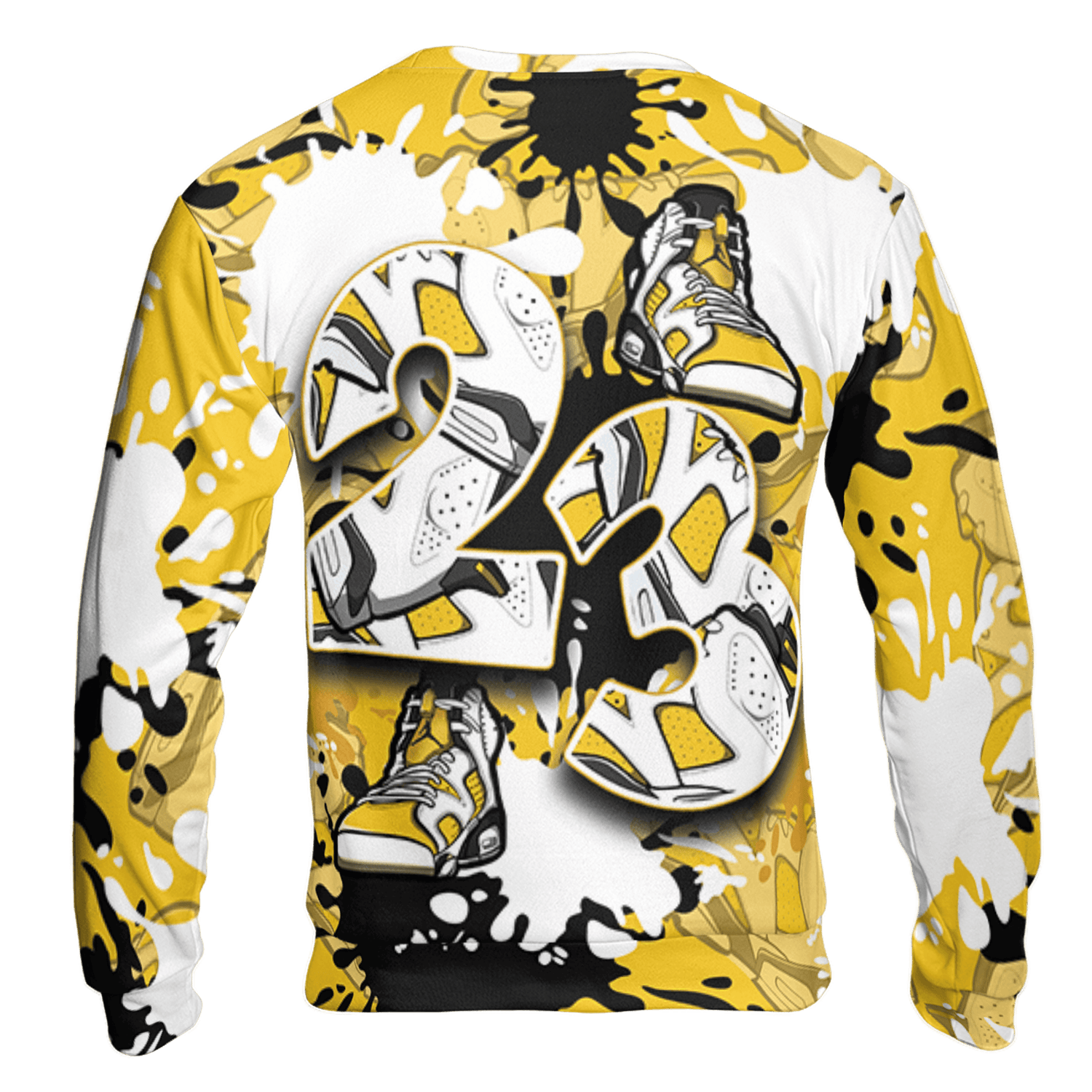 Yellow Ochre 6s Sweatshirt Match Number 23 Paint Too Many Sneakers - NastyJamz