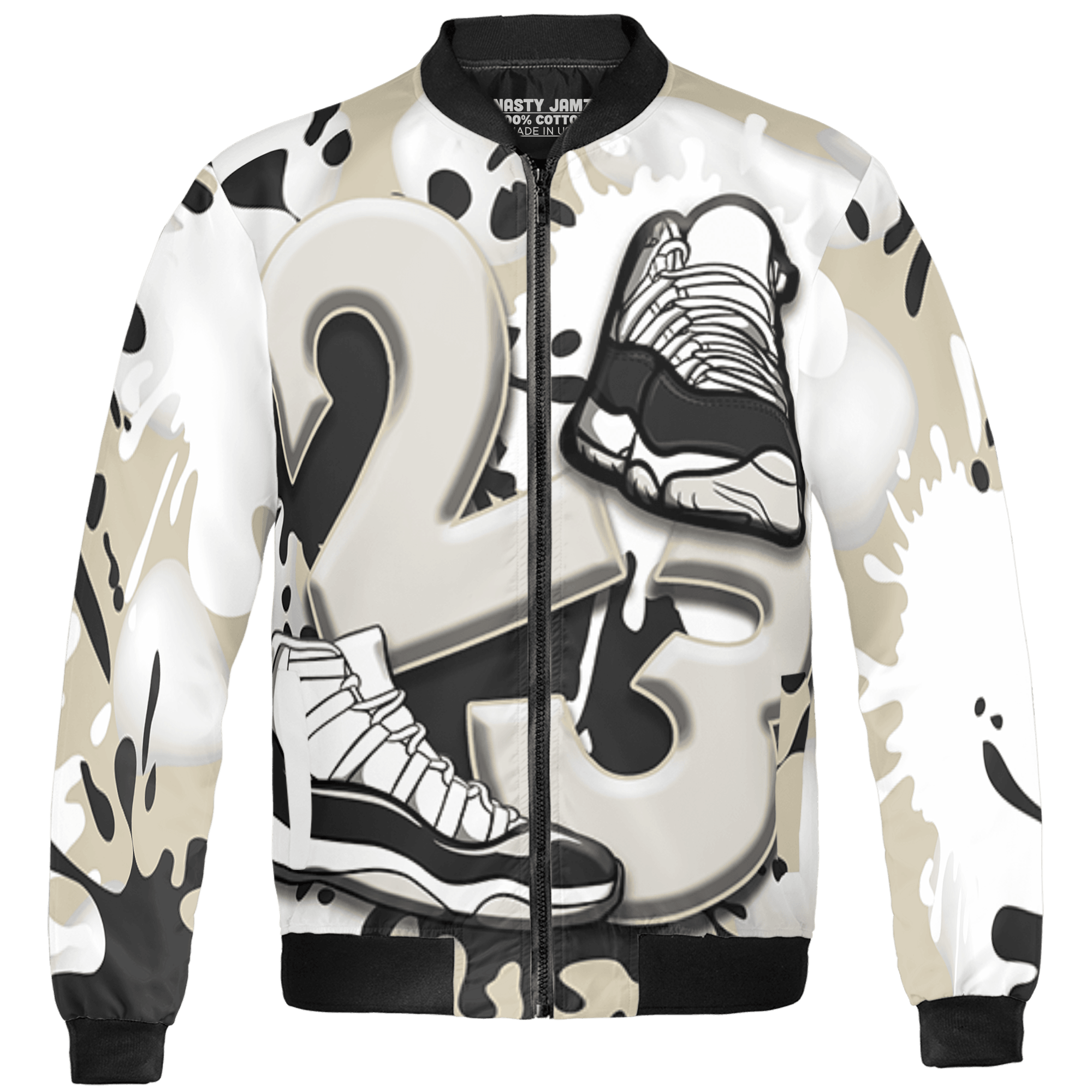 Gratitude 11s Jacket Match Number 23 Paint White Monochrome Ball 3D All-Over Print - NastyJamz