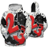 Bred Reimagined 4s Hoodie Match Number 23 Paint White Monochrome Ball 3D All-Over Print - NastyJamz