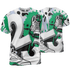 Lucky Green 5s T Shirt Match Number 23 Paint White Monochrome Ball 3D All-Over Print - NastyJamz