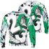 Lucky Green 5s Sweatshirt Match Number 23 Paint White Monochrome Ball 3D All-Over Print - NastyJamz
