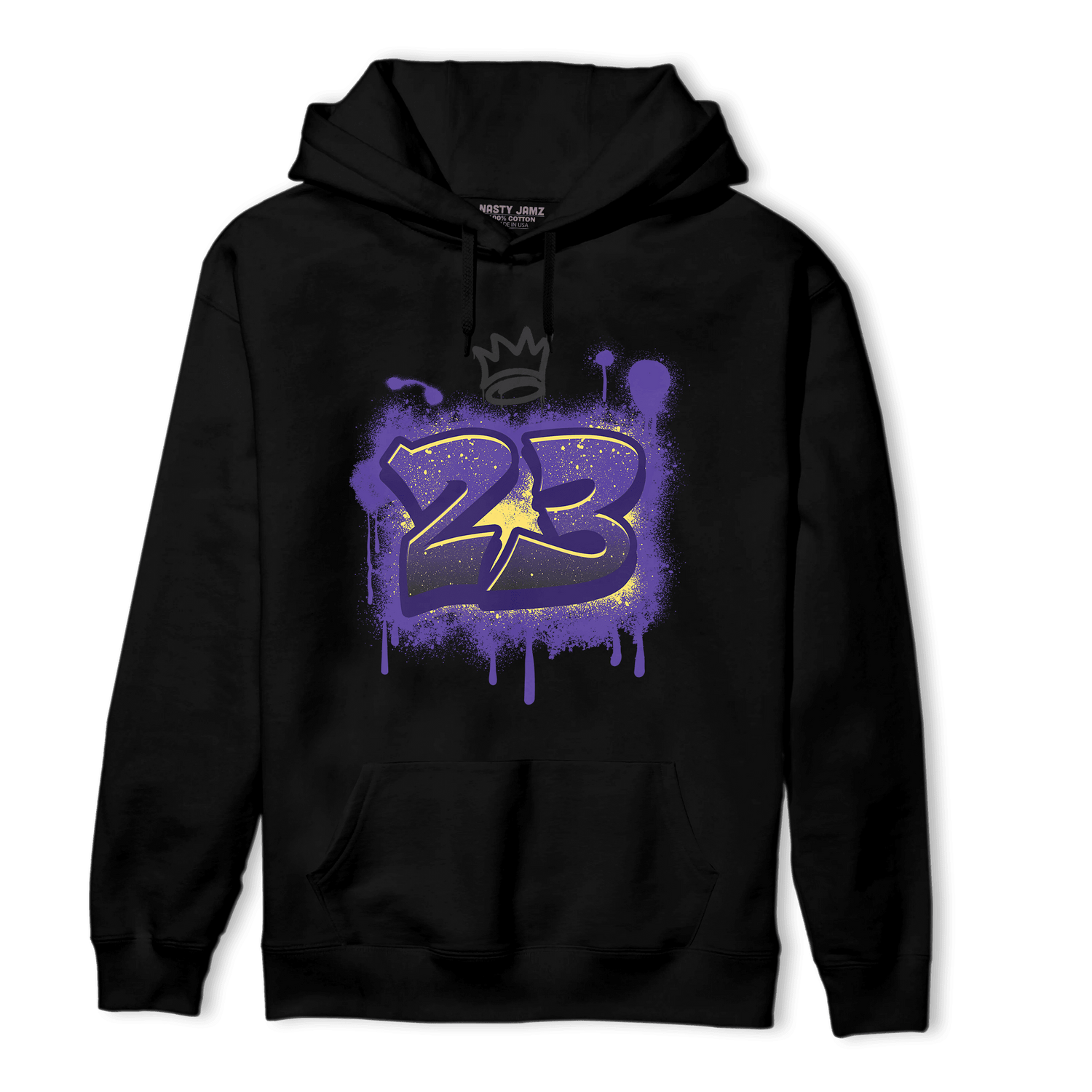 Field Purple 12s Hoodie Match Number 23 graffiti - NastyJamz