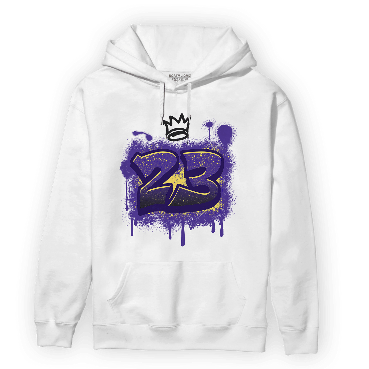 Field Purple 12s Hoodie Match Number 23 graffiti - NastyJamz