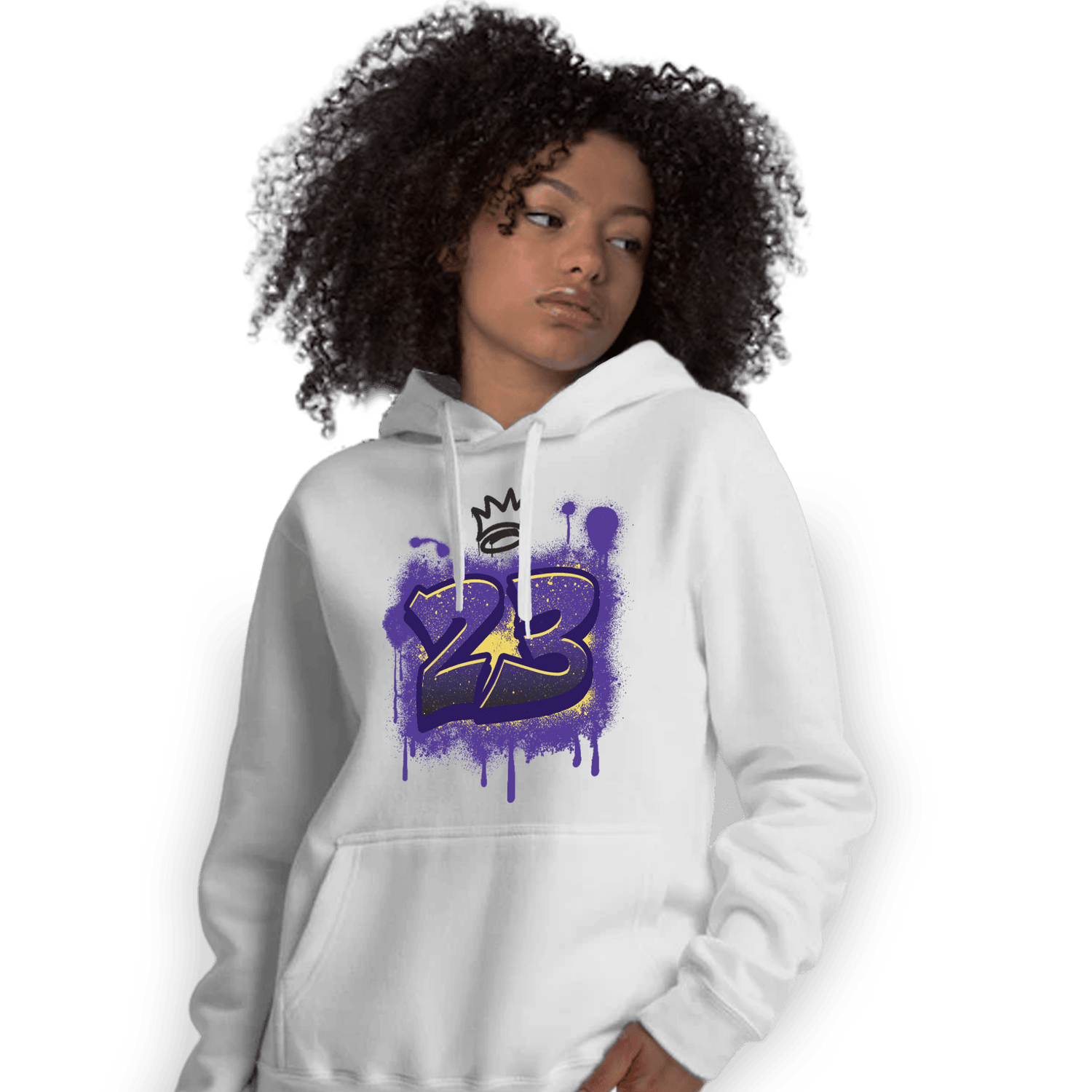 Field Purple 12s Hoodie Match Number 23 graffiti - NastyJamz
