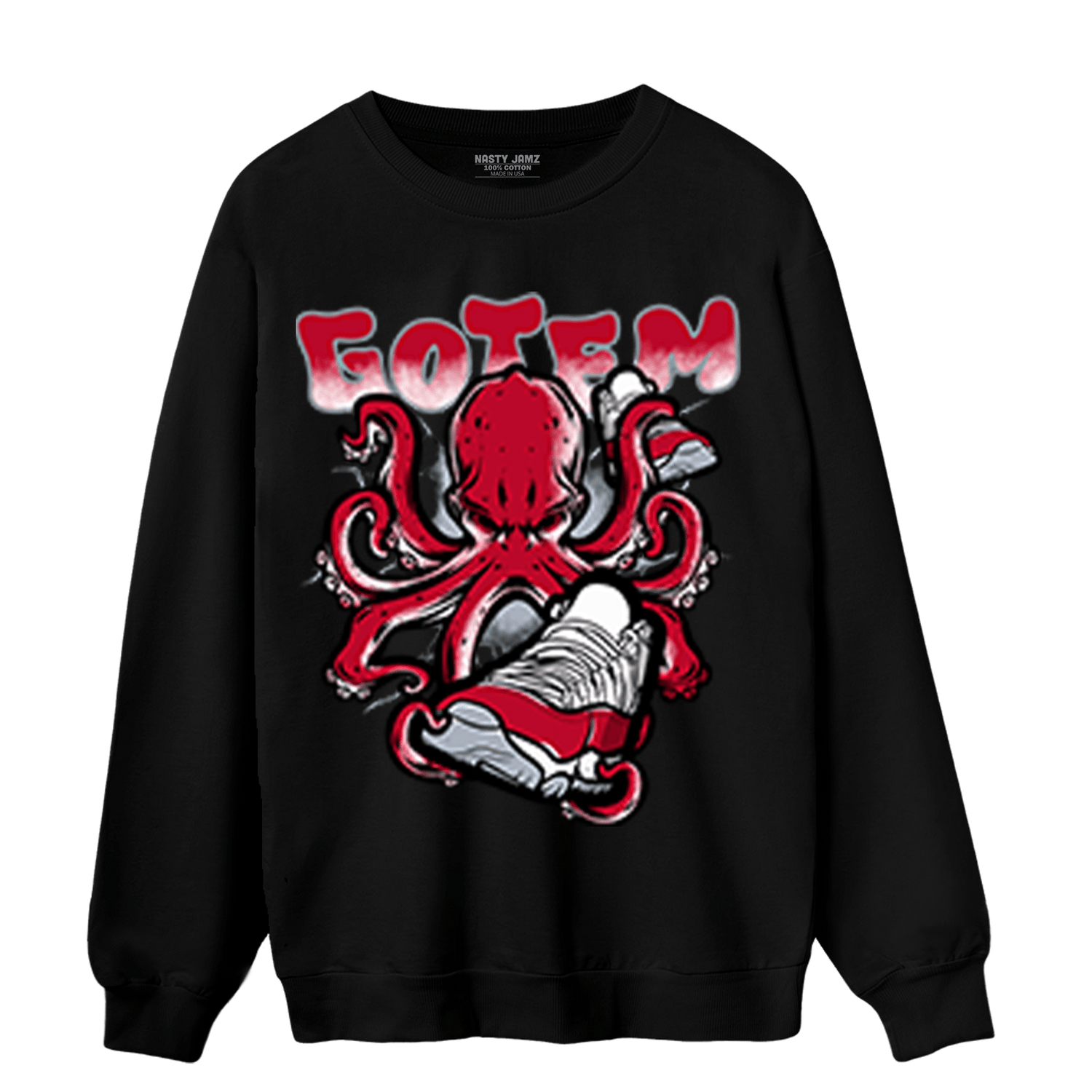Cherry 11s Sweatshirt Match Octopus Got Em - NastyJamz