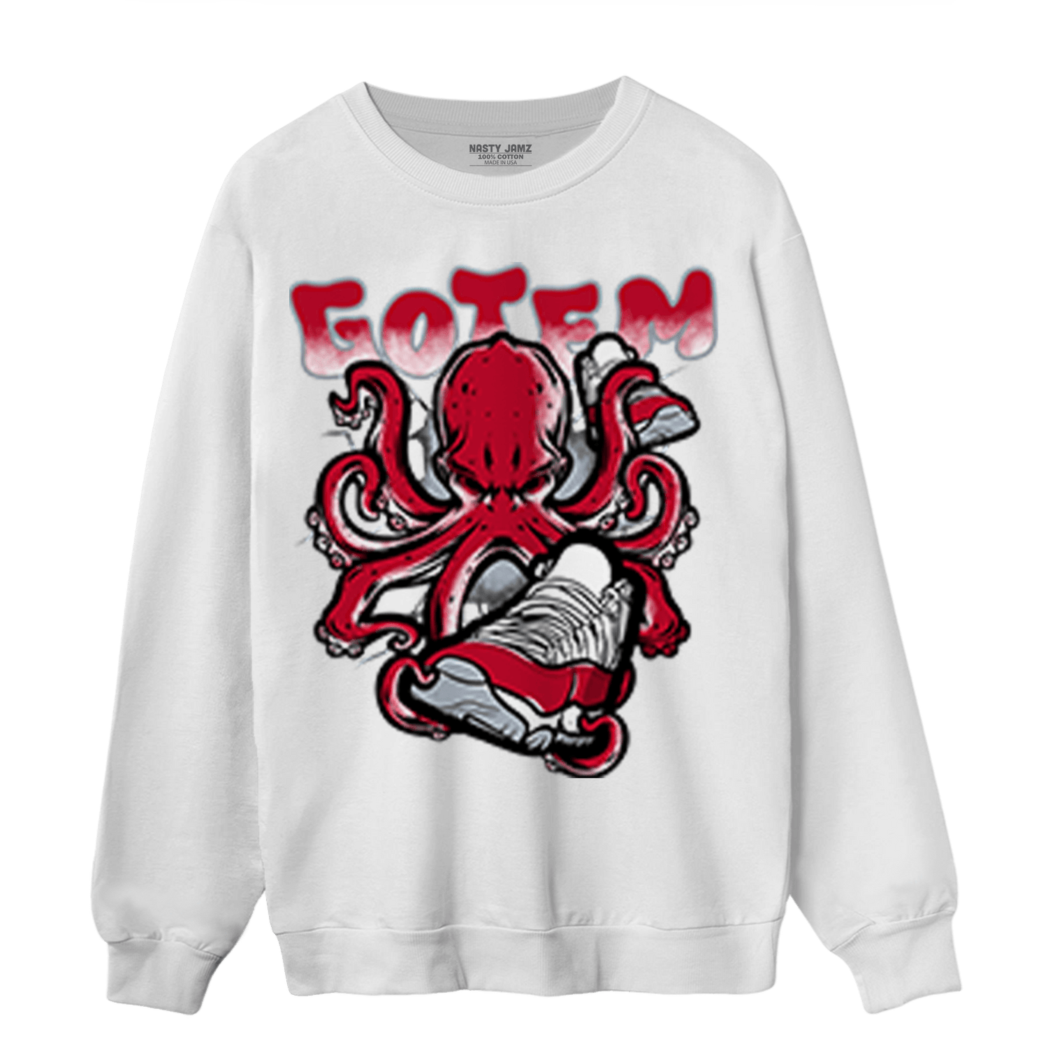 Cherry 11s Sweatshirt Match Octopus Got Em - NastyJamz