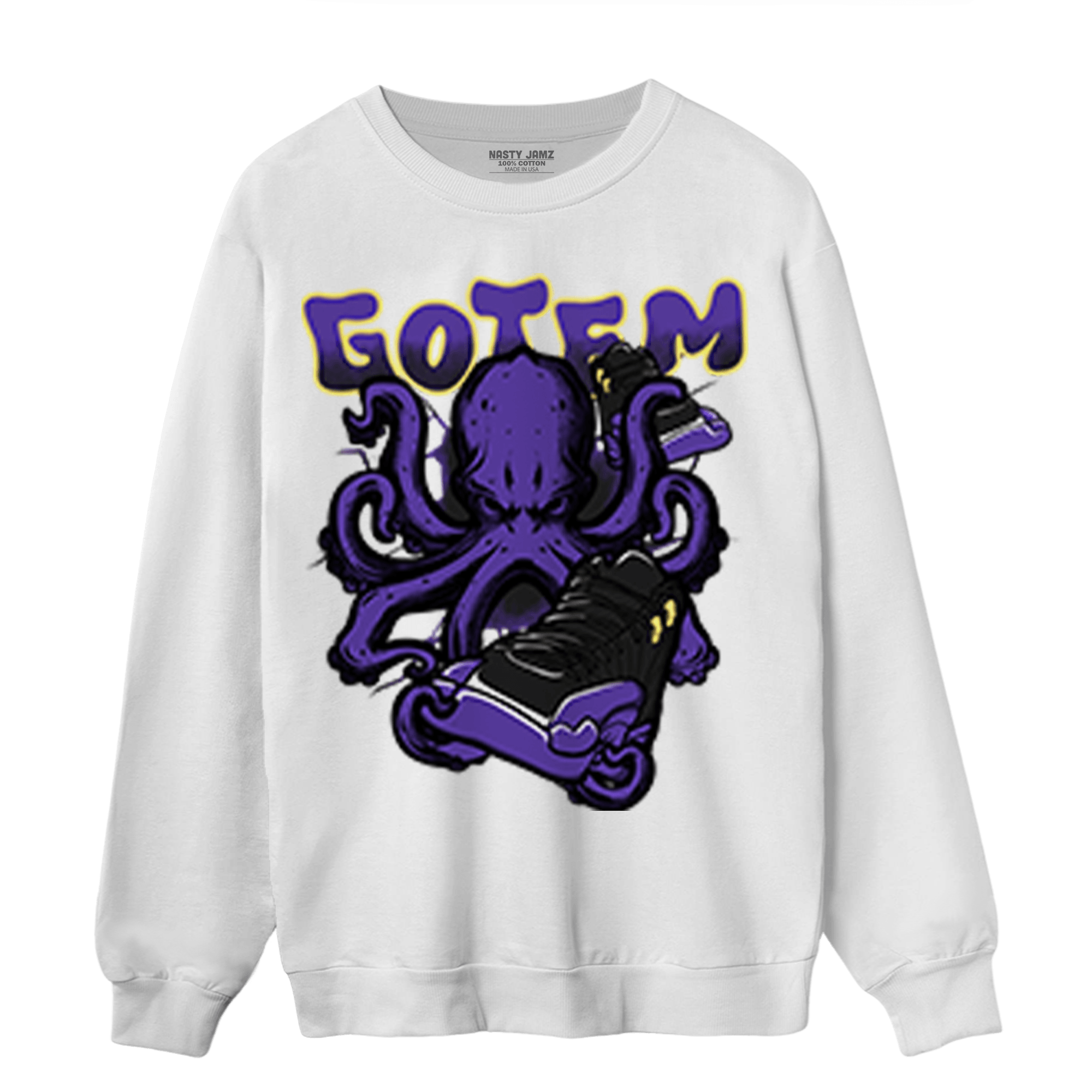 Field Purple 12s Sweatshirt Match Octopus Got Em - NastyJamz