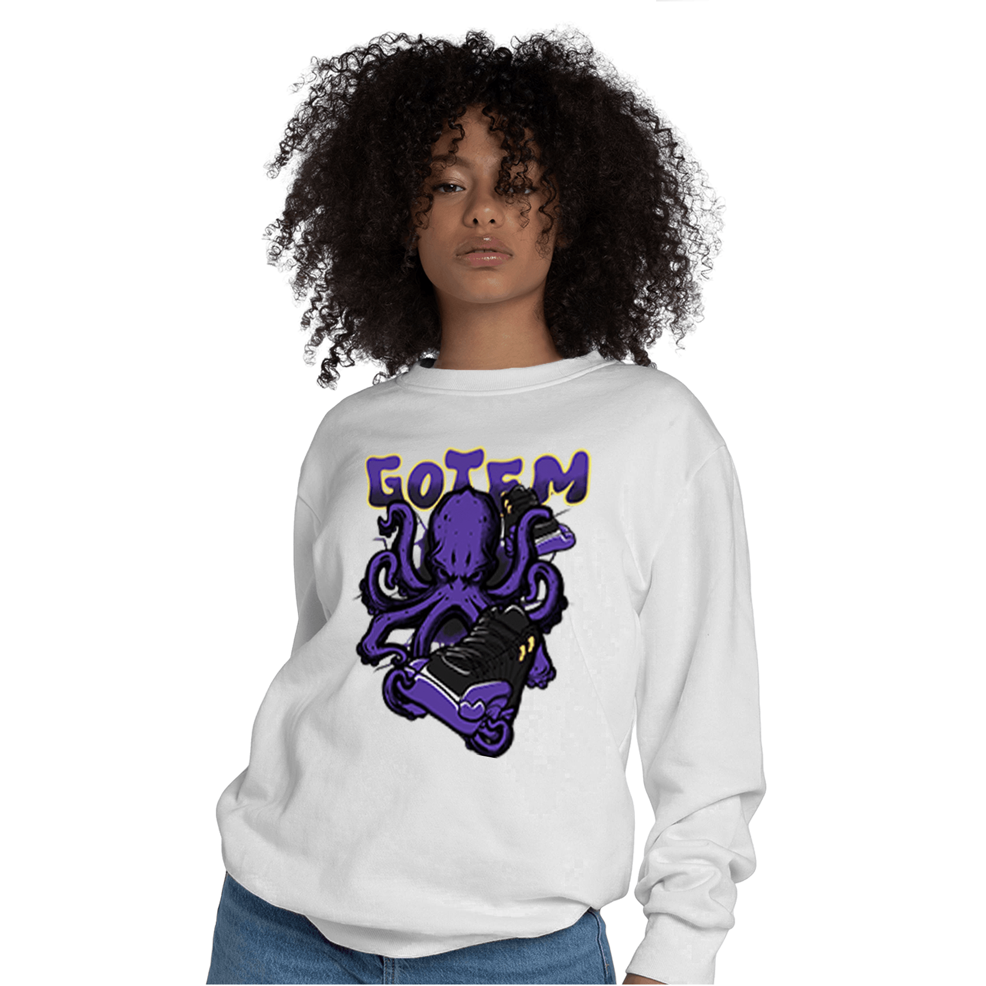 Field Purple 12s Sweatshirt Match Octopus Got Em - NastyJamz