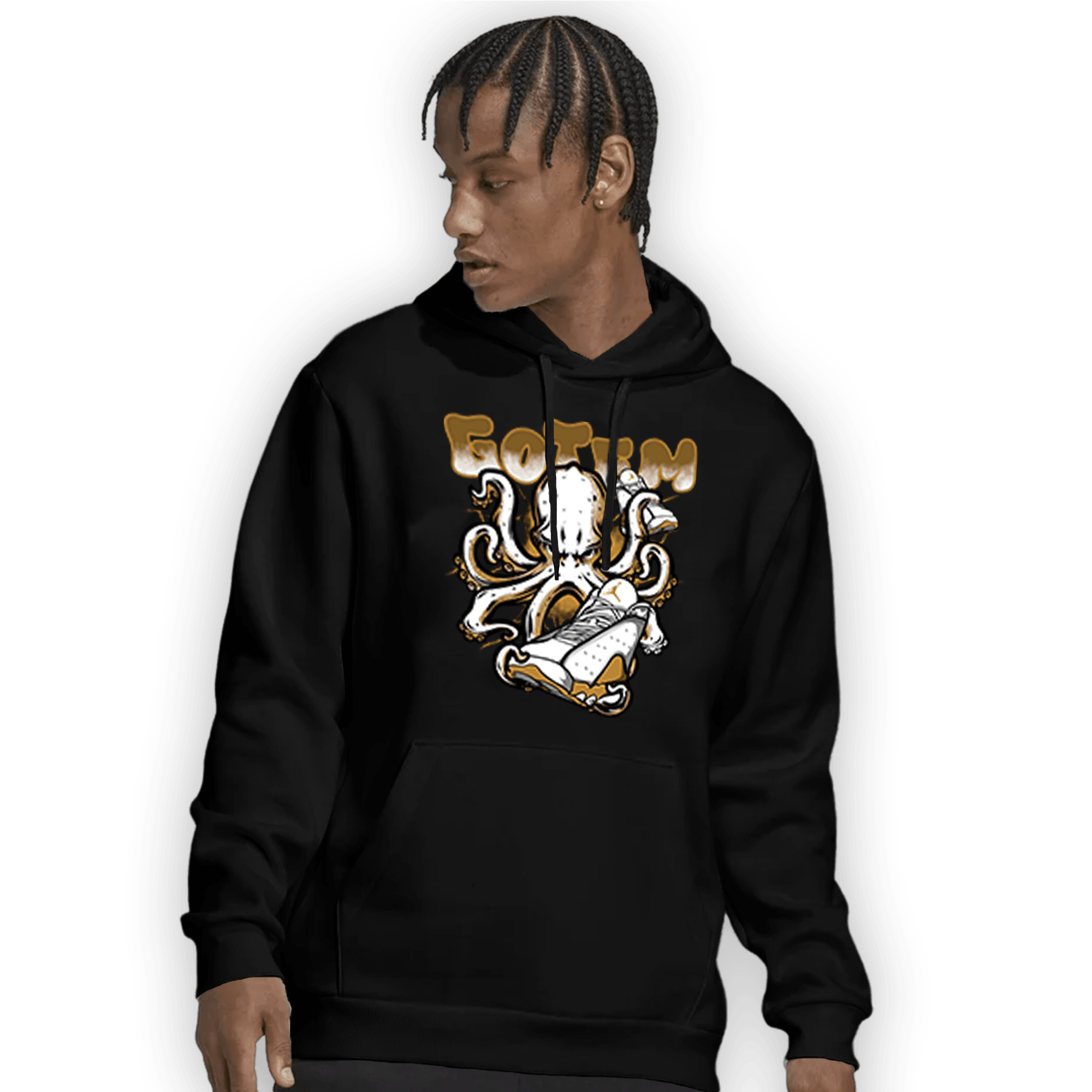 Wheat 13s Hoodie Match Octopus Got Em - NastyJamz