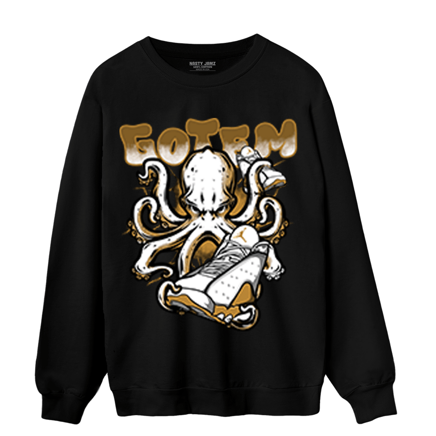 Wheat 13s Sweatshirt Match Octopus Got Em - NastyJamz