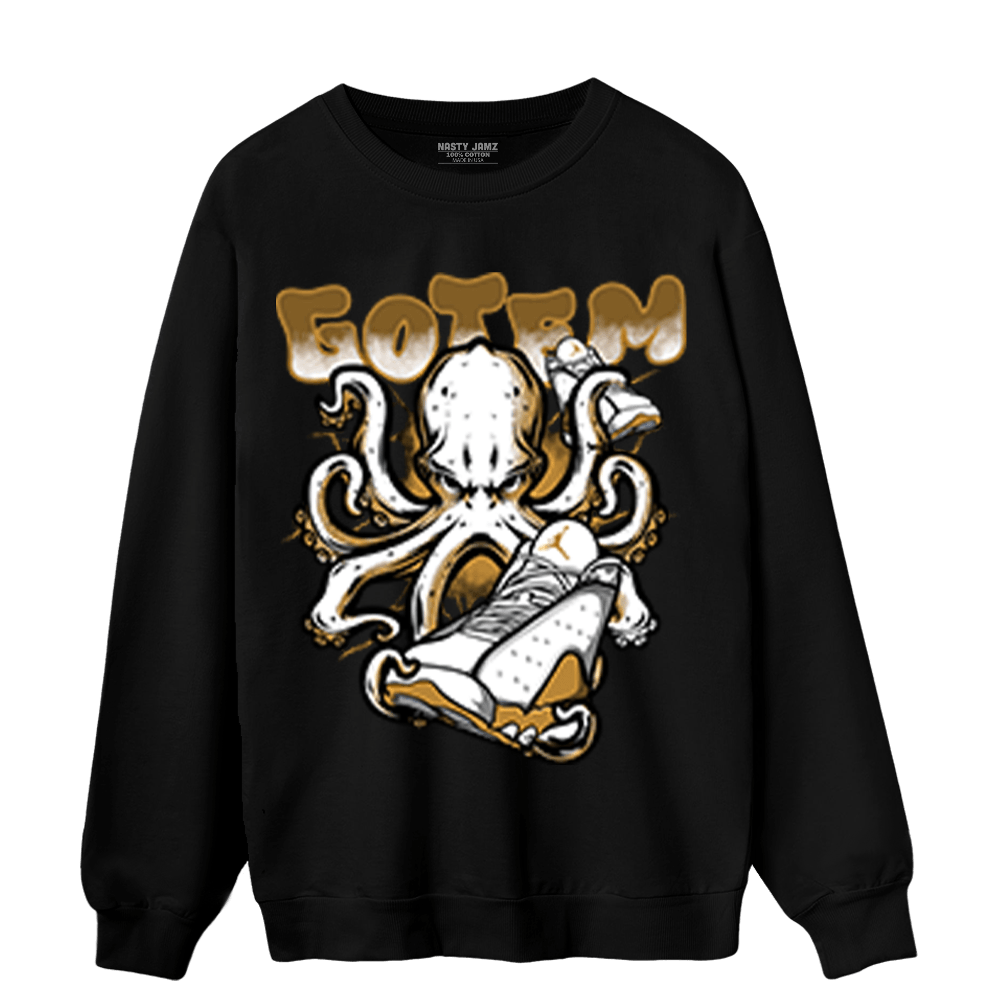 Wheat 13s Sweatshirt Match Octopus Got Em - NastyJamz