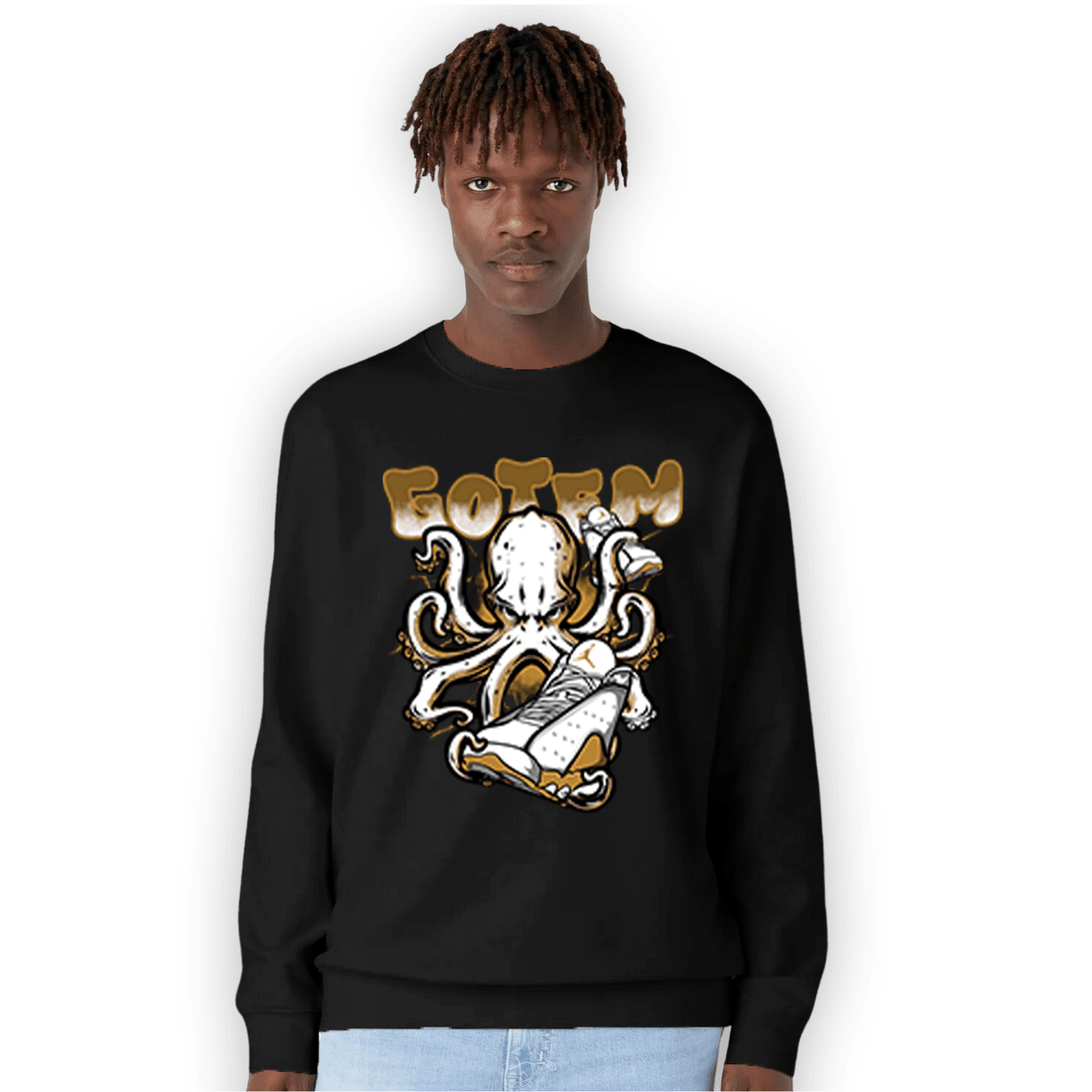 Wheat 13s Sweatshirt Match Octopus Got Em - NastyJamz