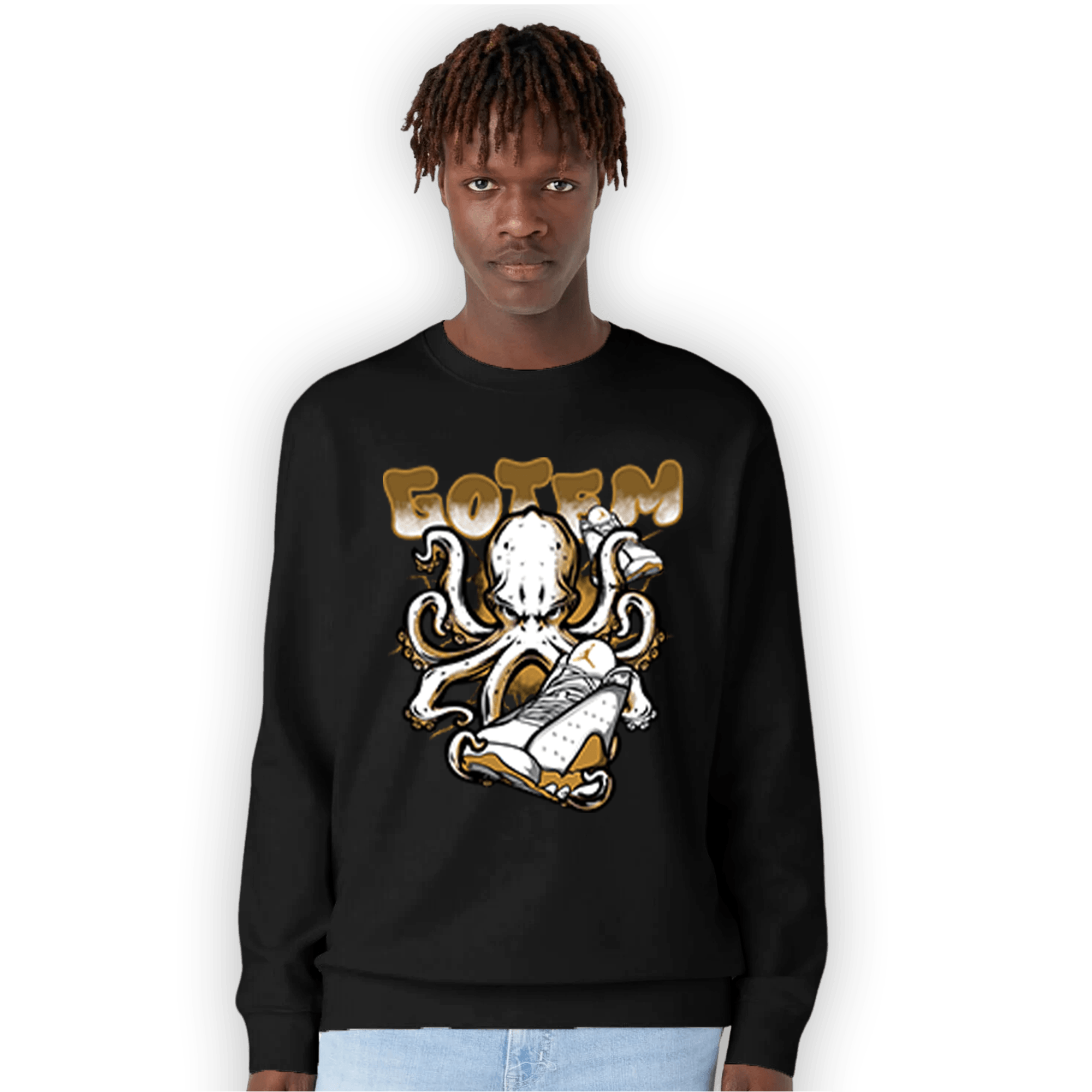 Wheat 13s Sweatshirt Match Octopus Got Em - NastyJamz