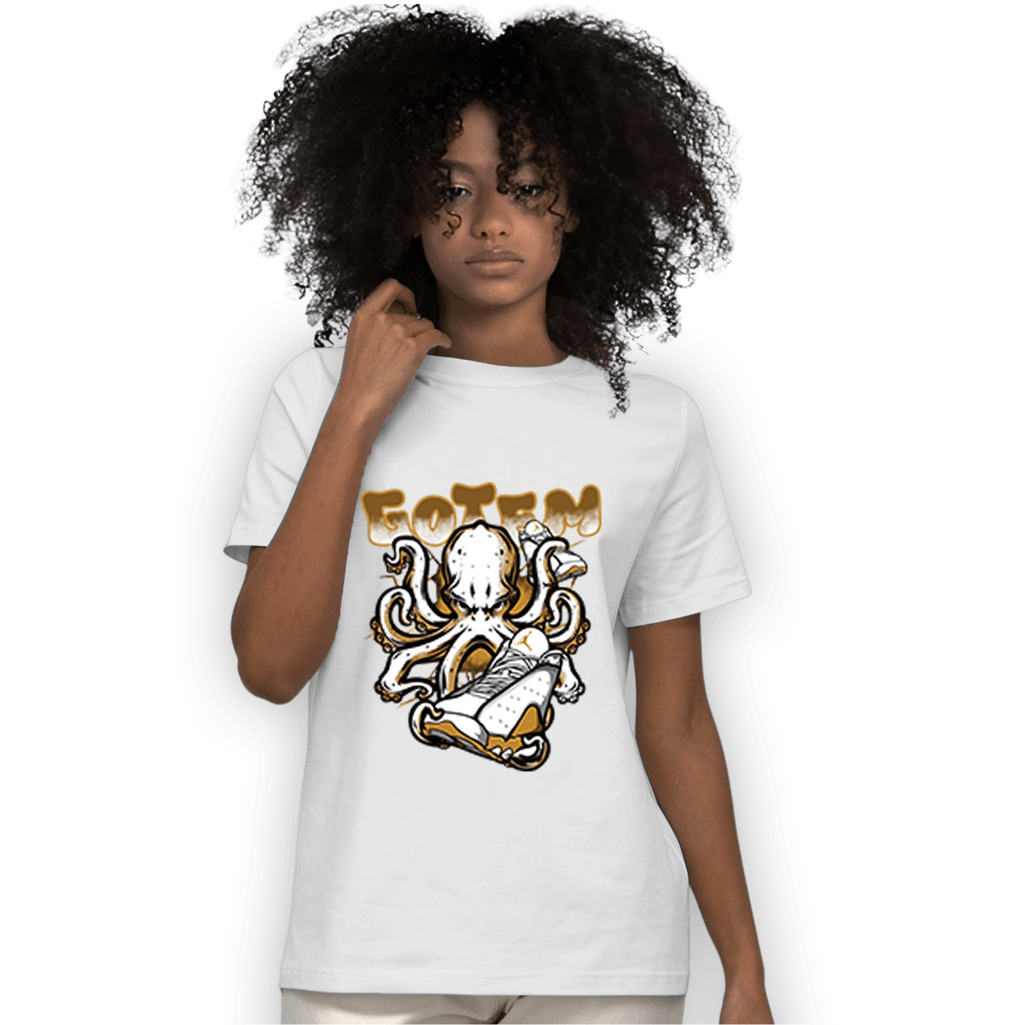 Wheat 13s T Shirt Match Octopus Got Em - NastyJamz