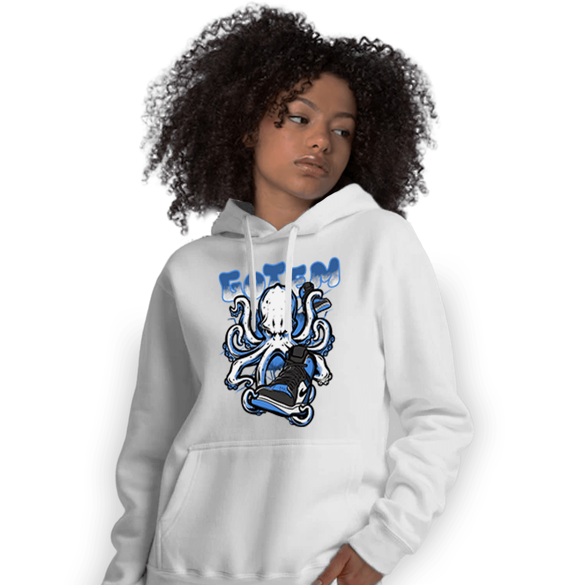 University Blue Toe 1s Hoodie Match Octopus Got Em - NastyJamz