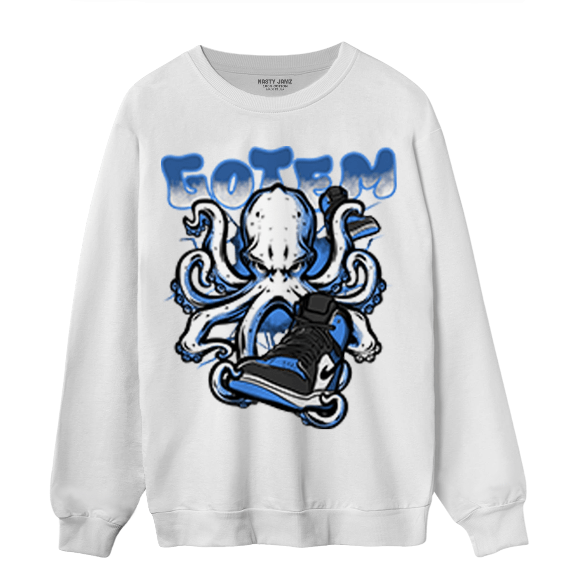 University Blue Toe 1s Sweatshirt Match Octopus Got Em - NastyJamz