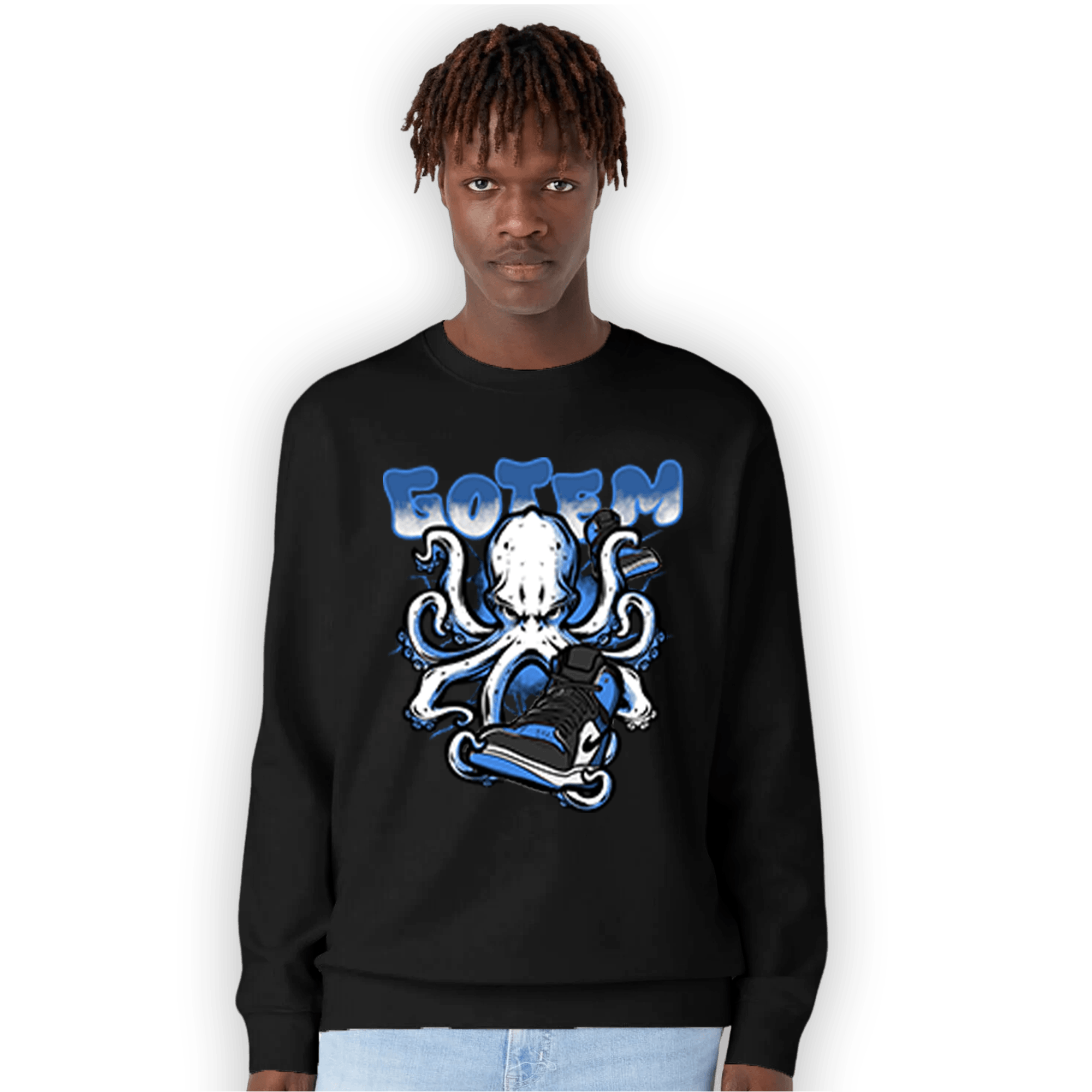 University Blue Toe 1s Sweatshirt Match Octopus Got Em - NastyJamz