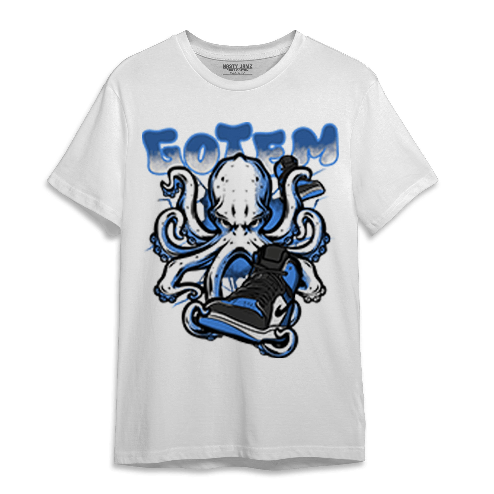 University Blue Toe 1s T Shirt Match Octopus Got Em - NastyJamz