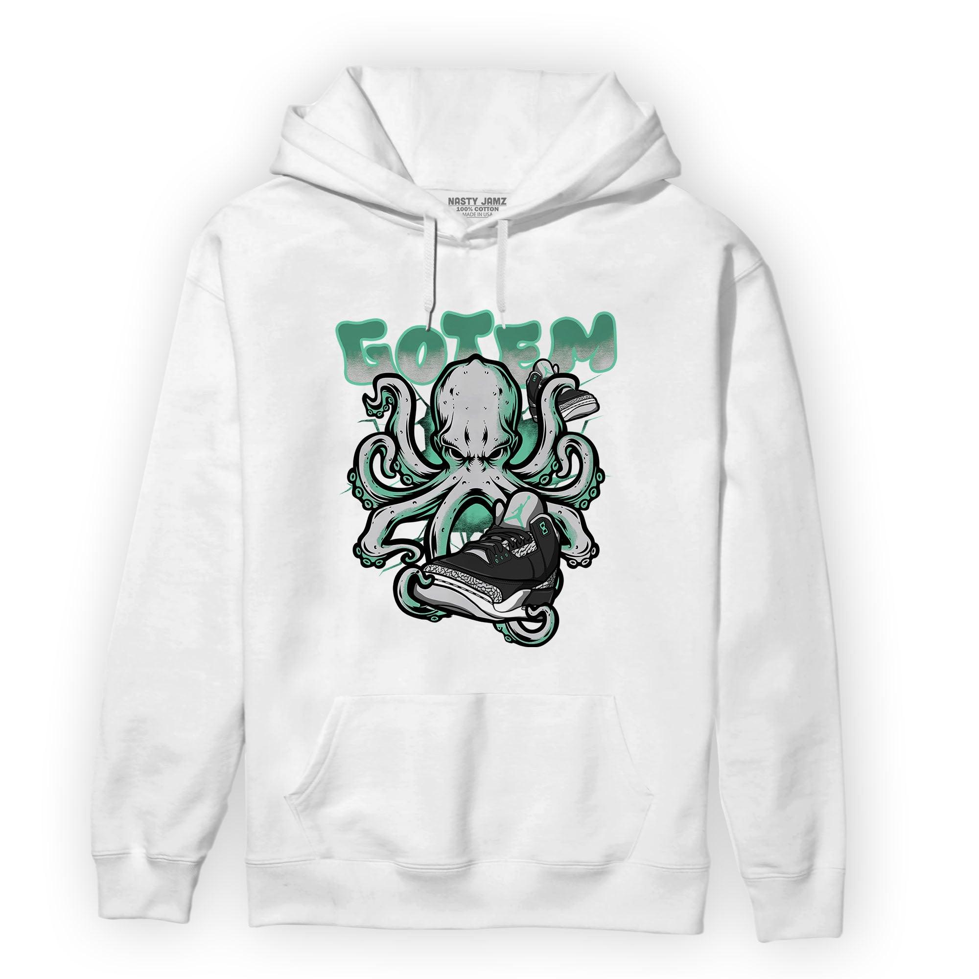 Green Glow 3s Hoodie Match Octopus Got Em - NastyJamz