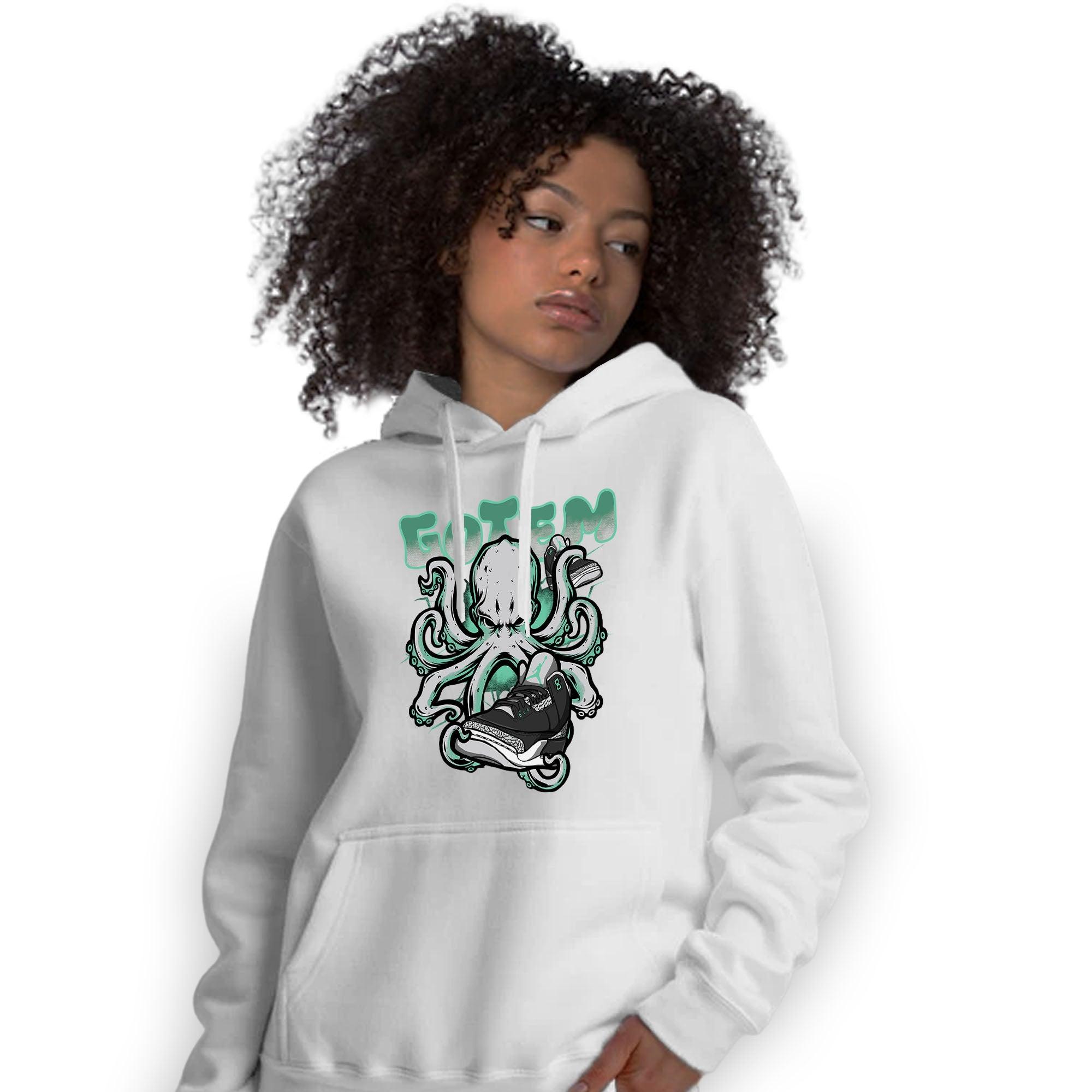 Green Glow 3s Hoodie Match Octopus Got Em - NastyJamz