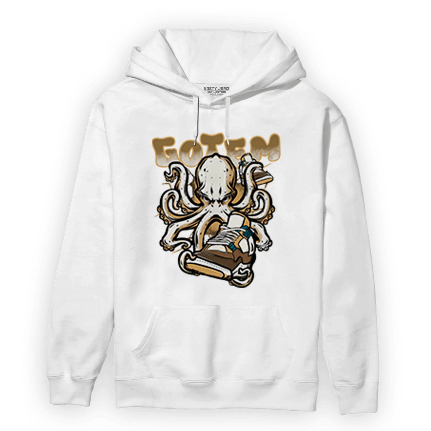 Cacao Wow 4s Hoodie Match Octopus Got Em - NastyJamz