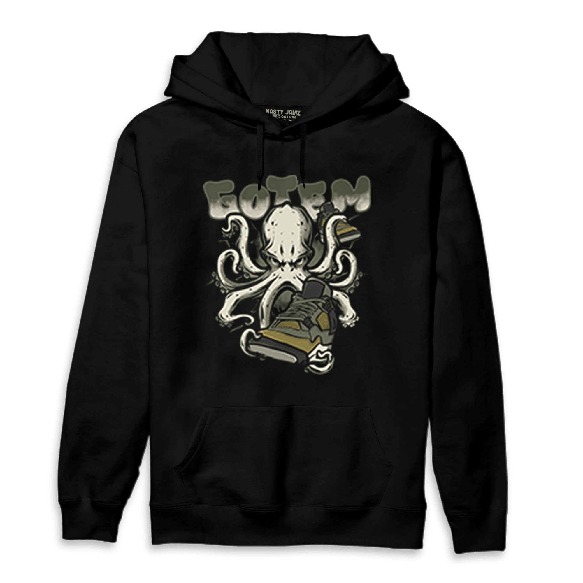 SE Craft Medium Olive 4s Hoodie Match Octopus Got Em - NastyJamz
