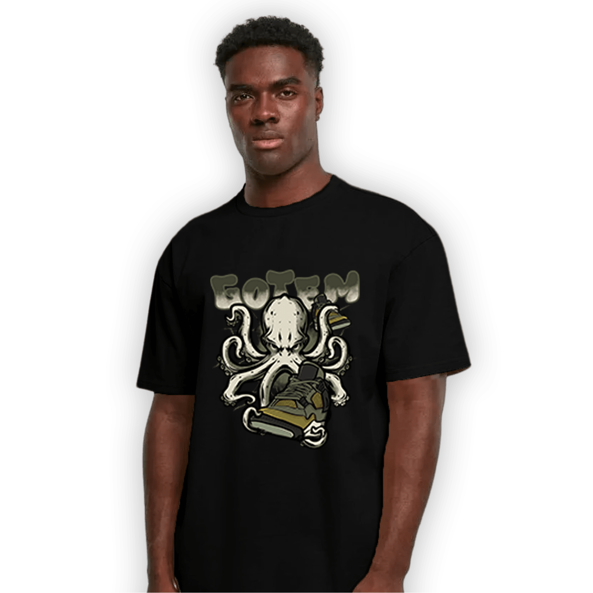 SE Craft Medium Olive 4s T Shirt Match Octopus Got Em - NastyJamz