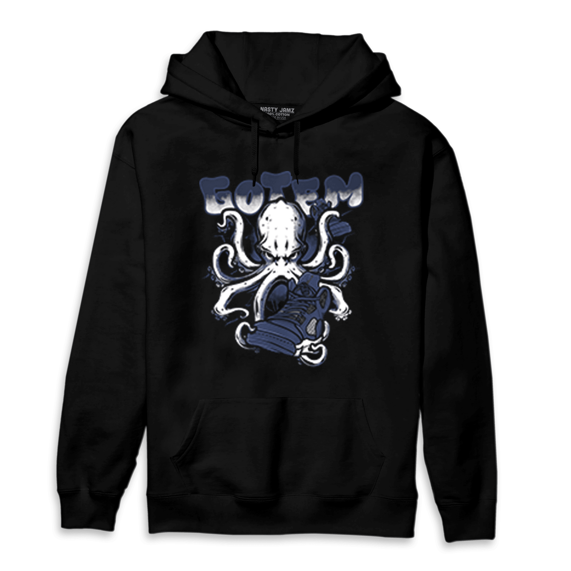Midnight Navy 5s Hoodie Match Octopus Got Em - NastyJamz