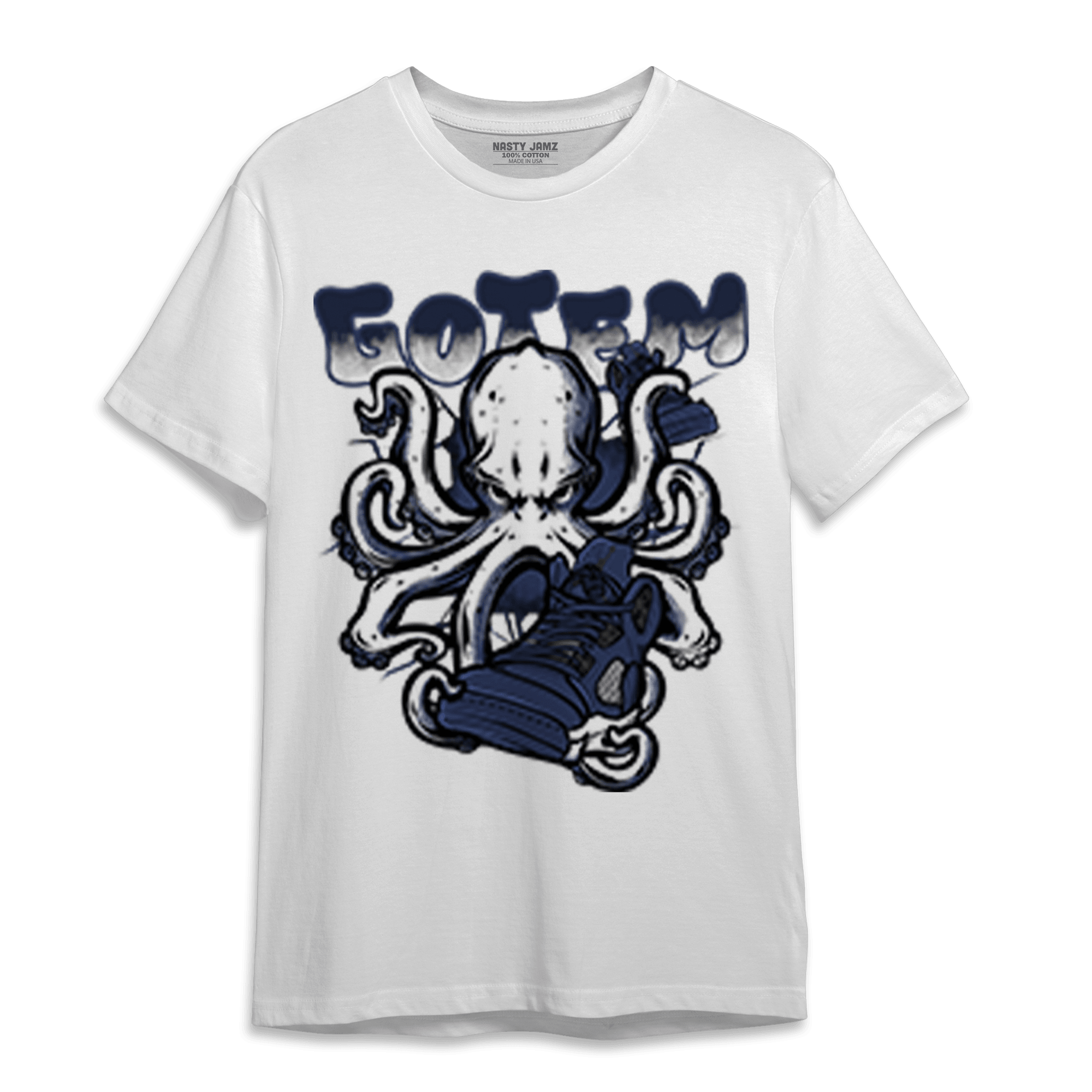 Midnight Navy 5s T Shirt Match Octopus Got Em - NastyJamz