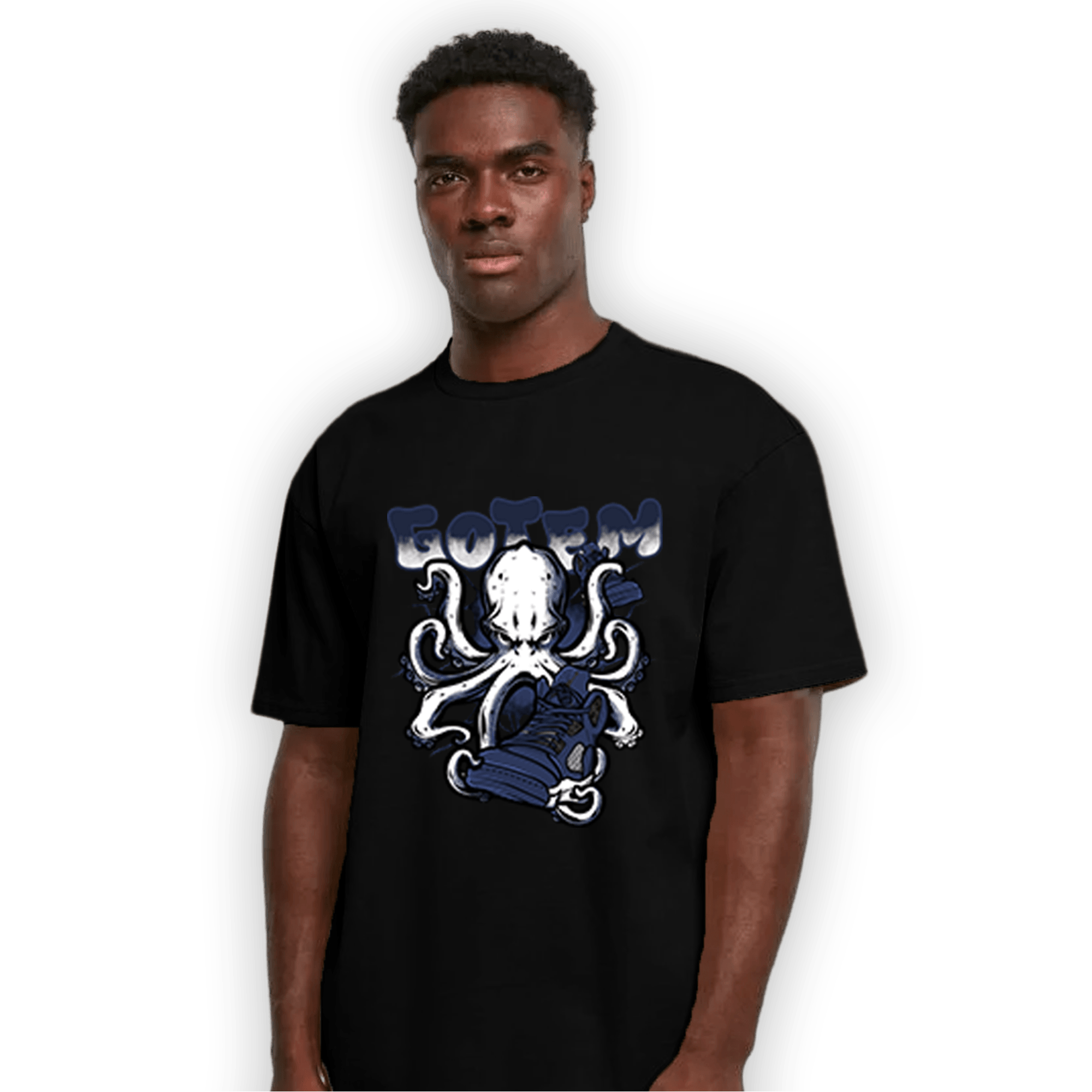 Midnight Navy 5s T Shirt Match Octopus Got Em - NastyJamz