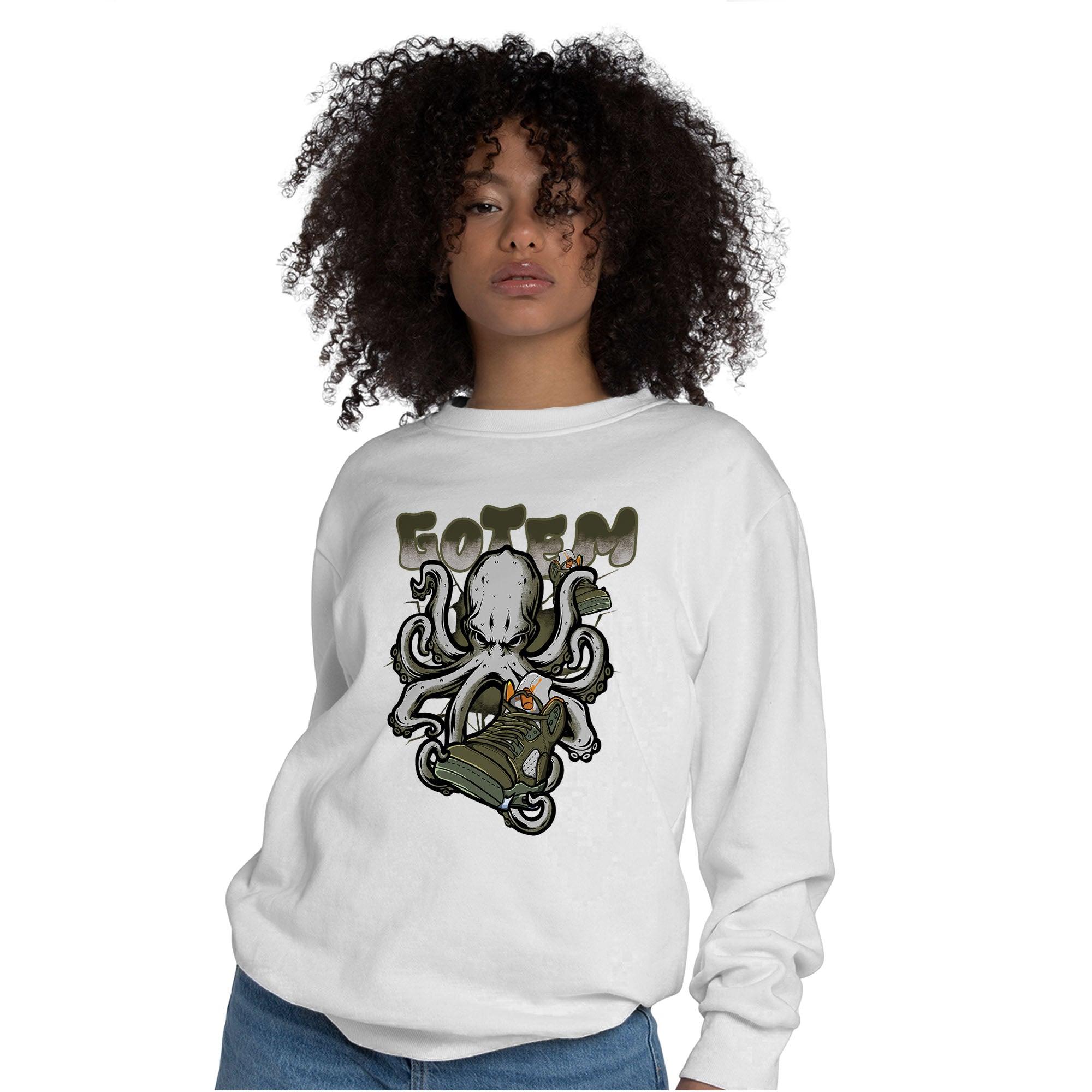 Olive 5s Sweatshirt Match Octopus Got Em - NastyJamz