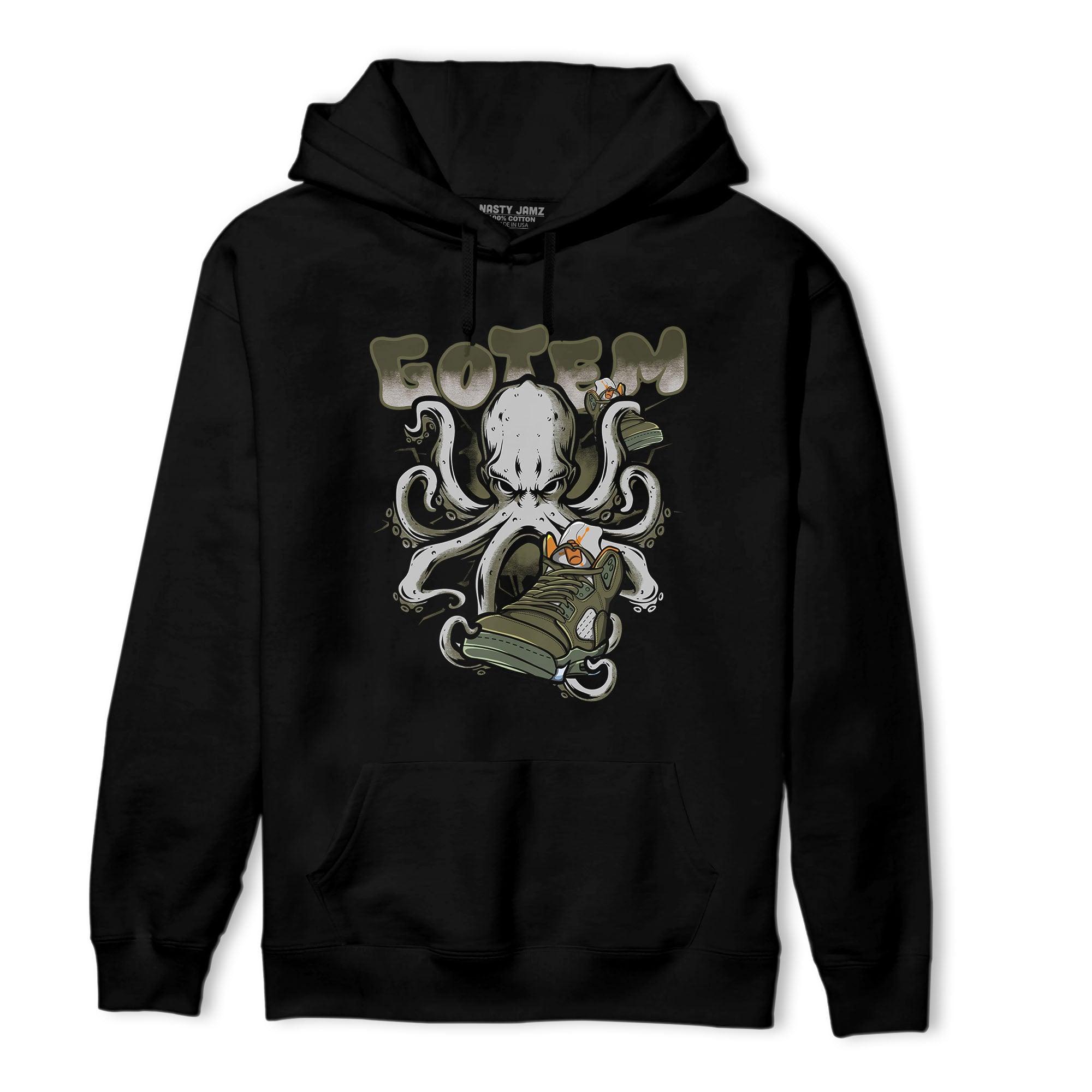 Olive 5s Hoodie Match Octopus Got Em - NastyJamz