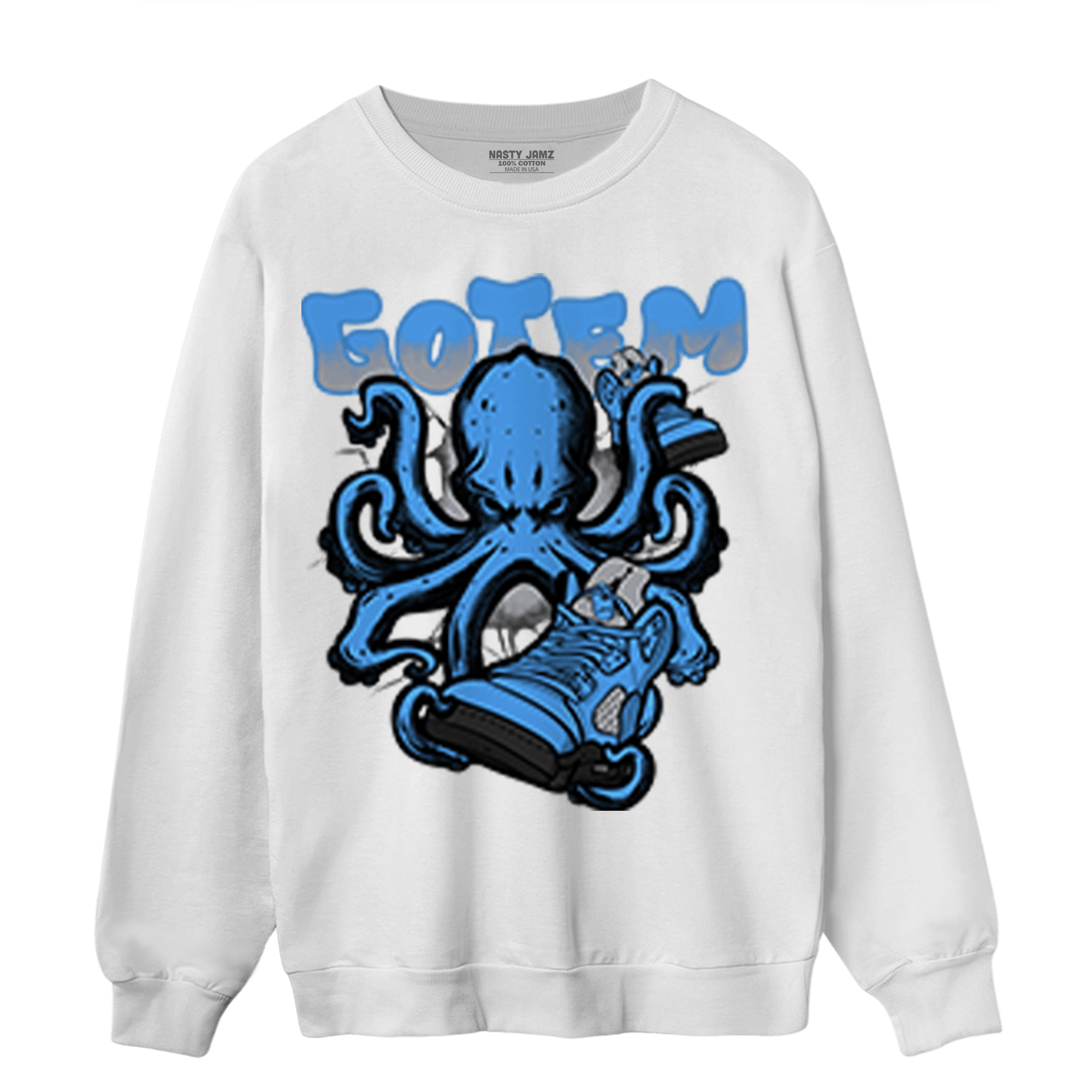 University Blue 5s Sweatshirt Match Octopus Got Em - NastyJamz