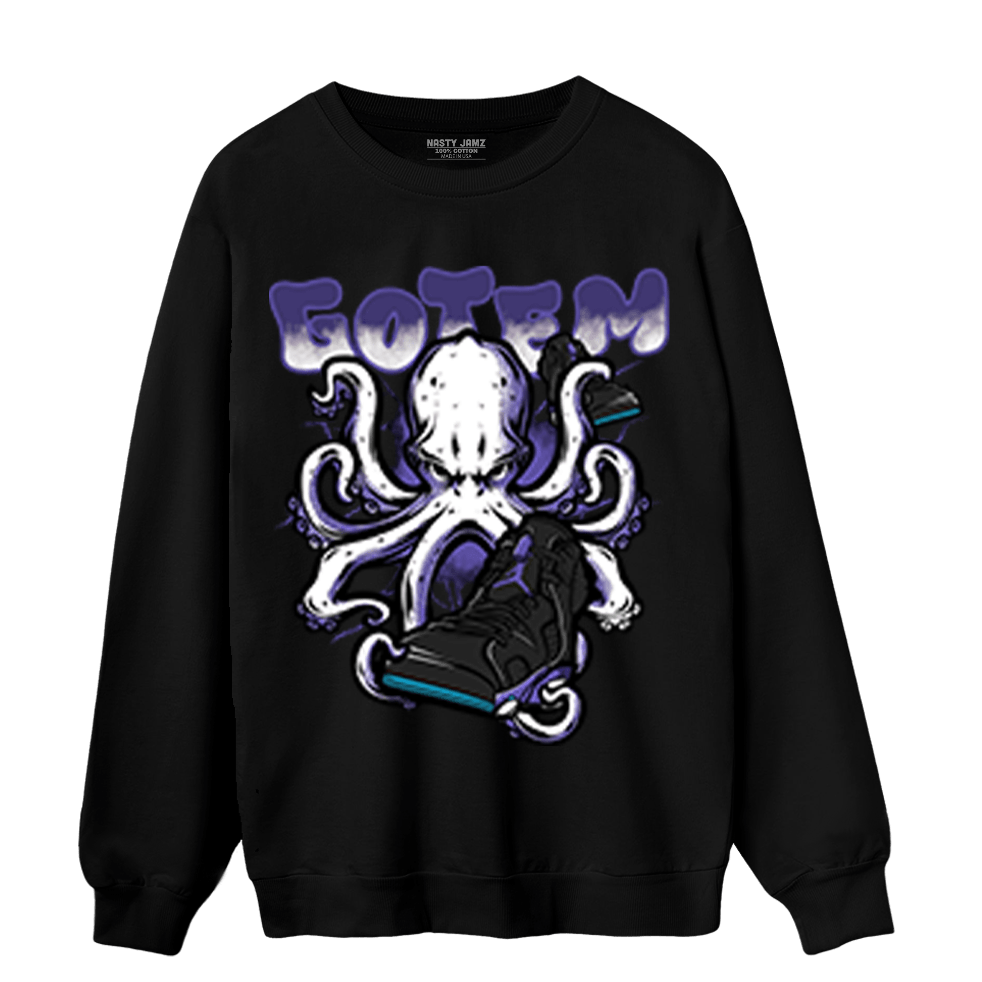 Aqua 6s Sweatshirt Match Octopus Got Em - NastyJamz