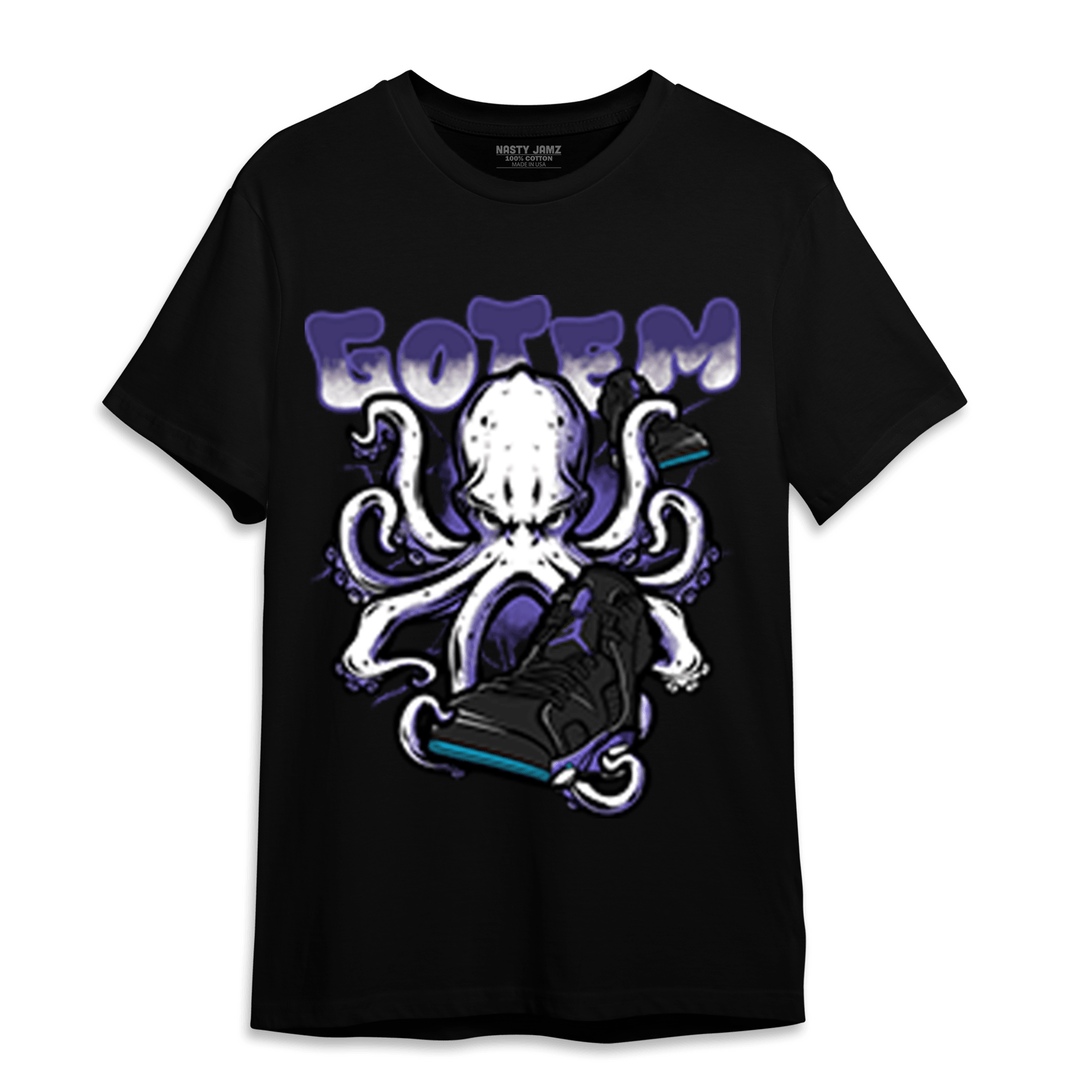 Aqua 6s T Shirt Match Octopus Got Em - NastyJamz