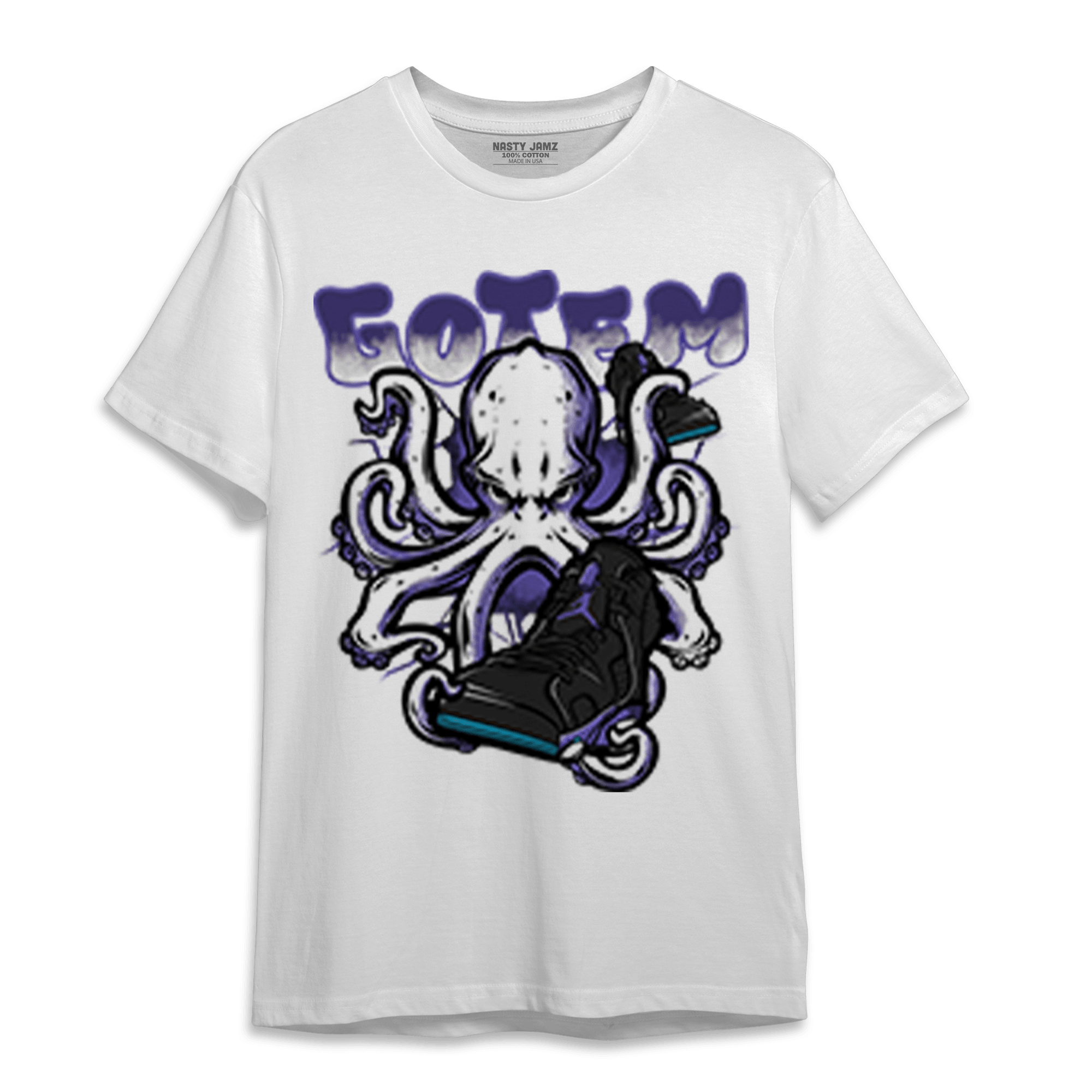 Aqua 6s T Shirt Match Octopus Got Em - NastyJamz