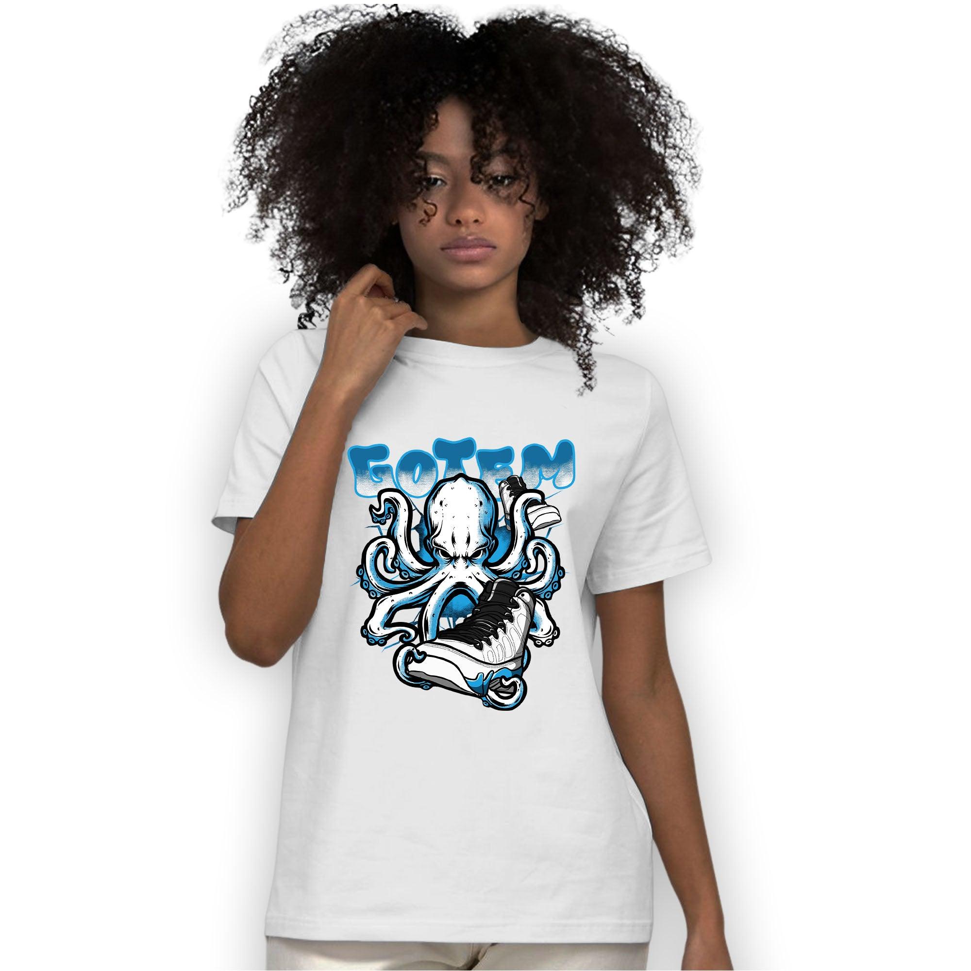 Powder Blue 9s T Shirt Match Octopus Got Em - NastyJamz