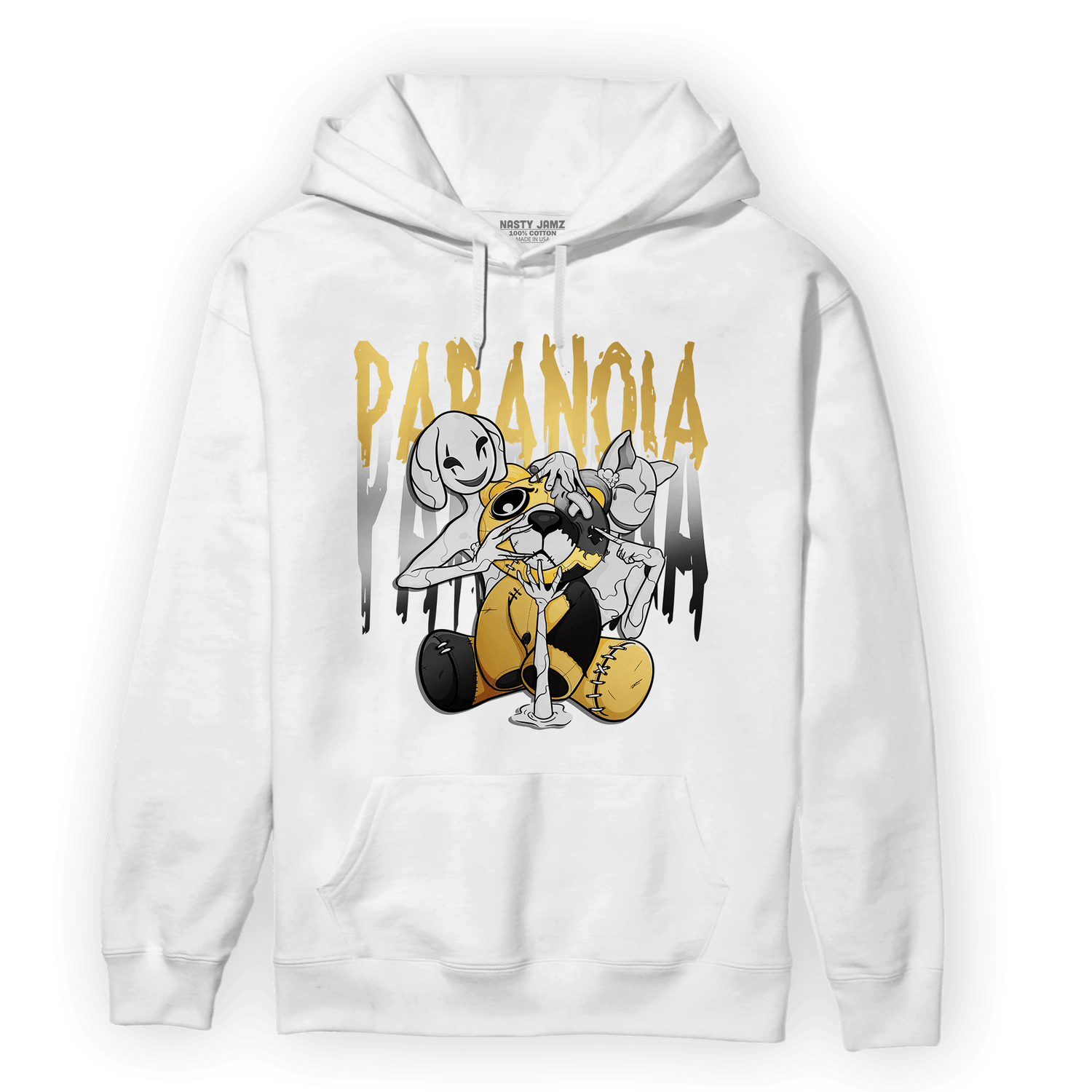 Mid SE Black Gold 1s Hoodie Match Paranoia BER - NastyJamz