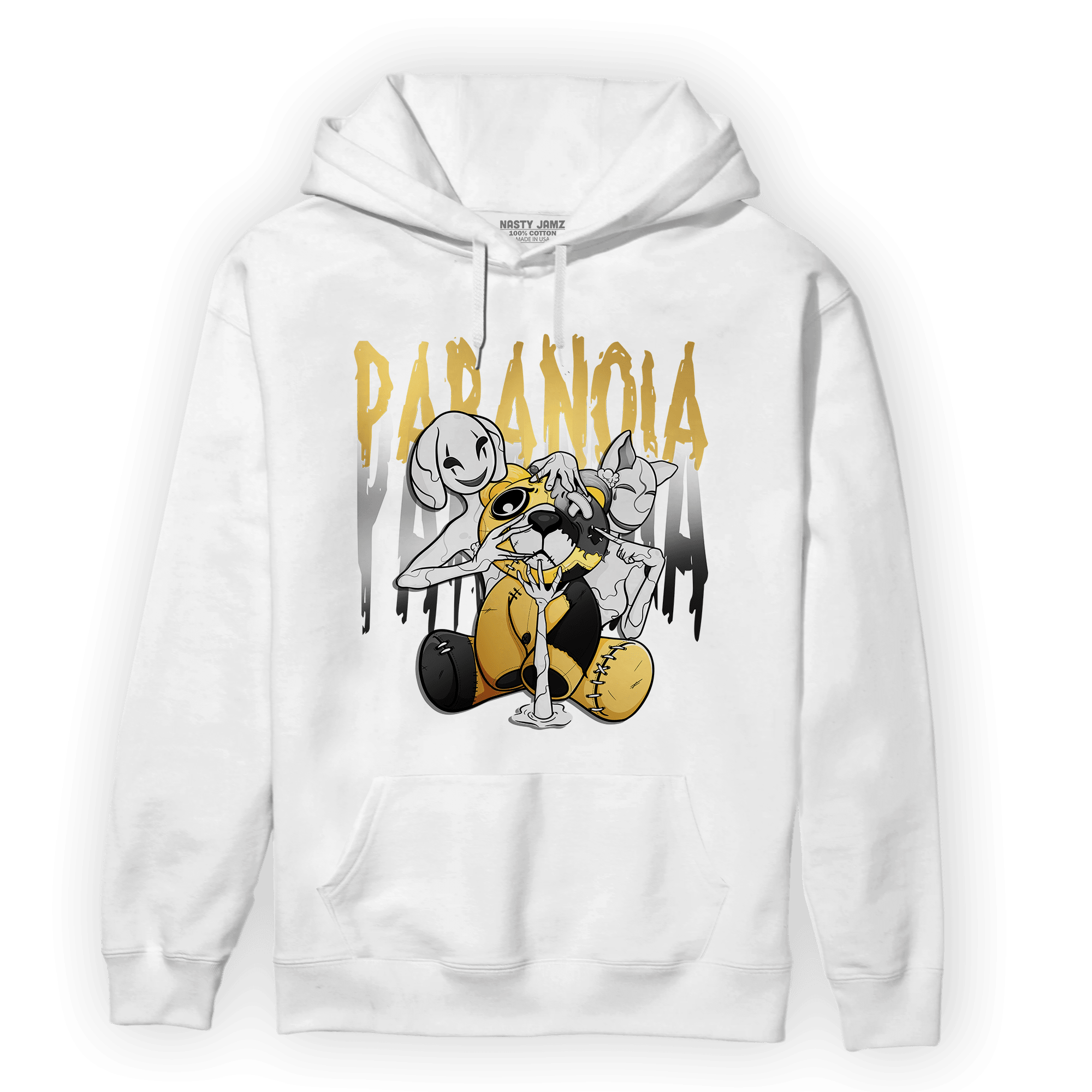 Mid SE Black Gold 1s Hoodie Match Paranoia BER - NastyJamz