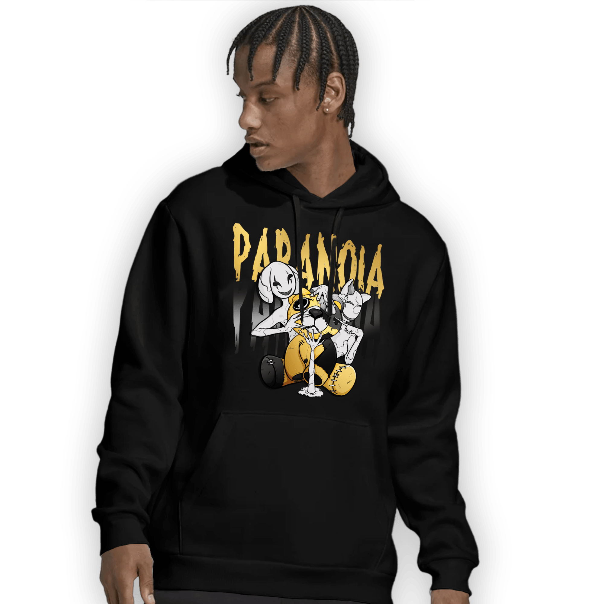 Mid SE Black Gold 1s Hoodie Match Paranoia BER - NastyJamz