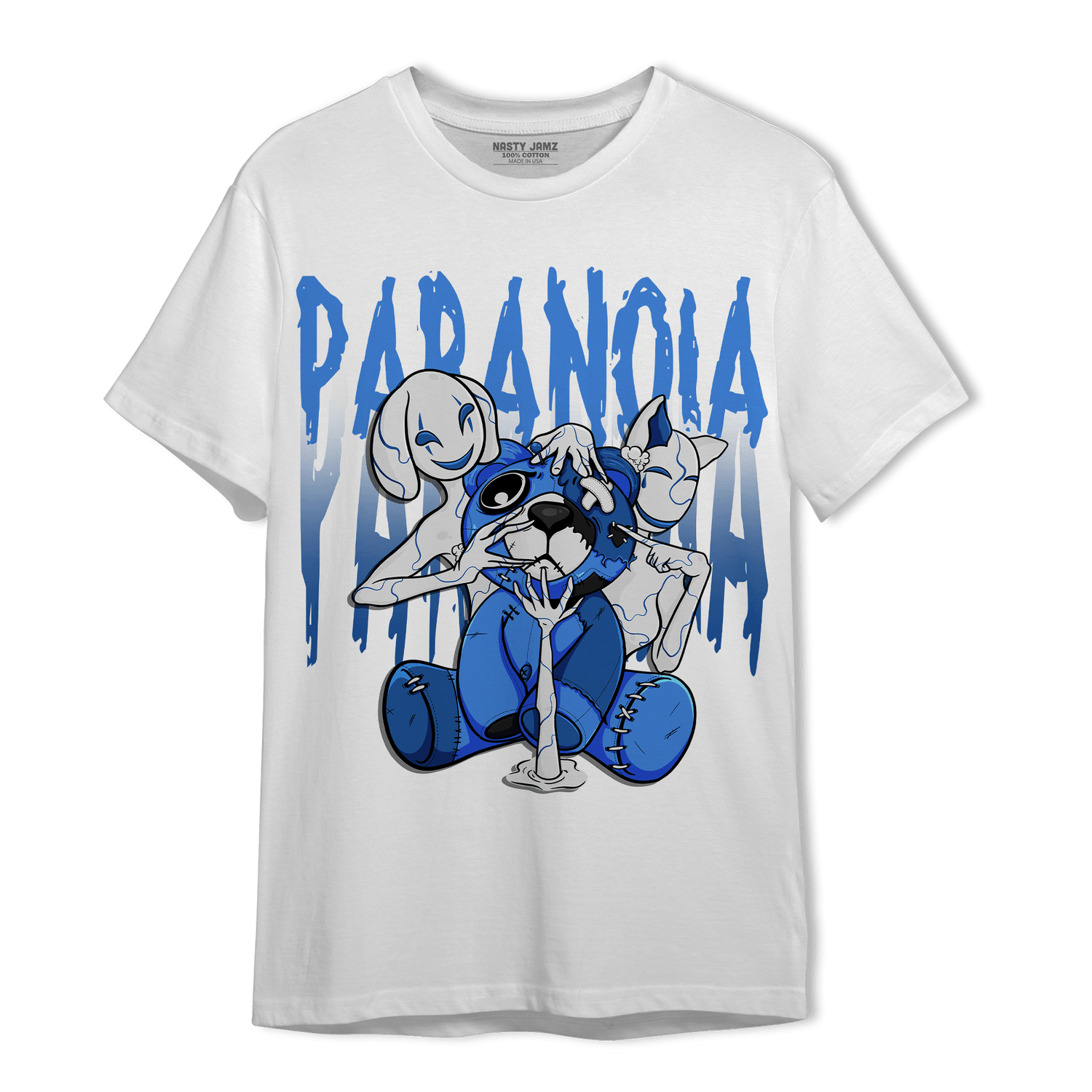 University Blue Toe 1s T Shirt Match Paranoia BER - NastyJamz